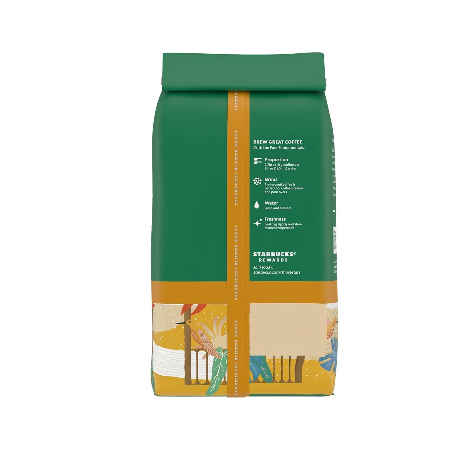 imageStarbucks Ground Coffee Blonde Roast Hot or Iced Coffee Decaf Veranda Blend Six 12 oz Bags12 Ounce Pack of 1