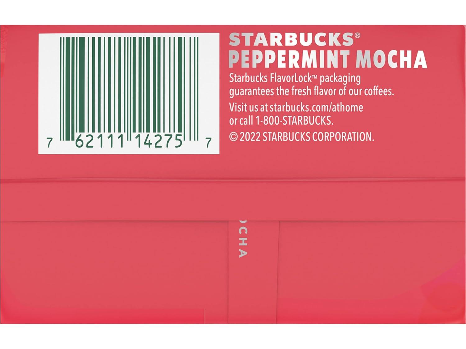 imageStarbucks Ground Coffee Blonde Roast Hot or Iced Coffee Veranda Blend Six 12 oz BagsPeppermint Mocha