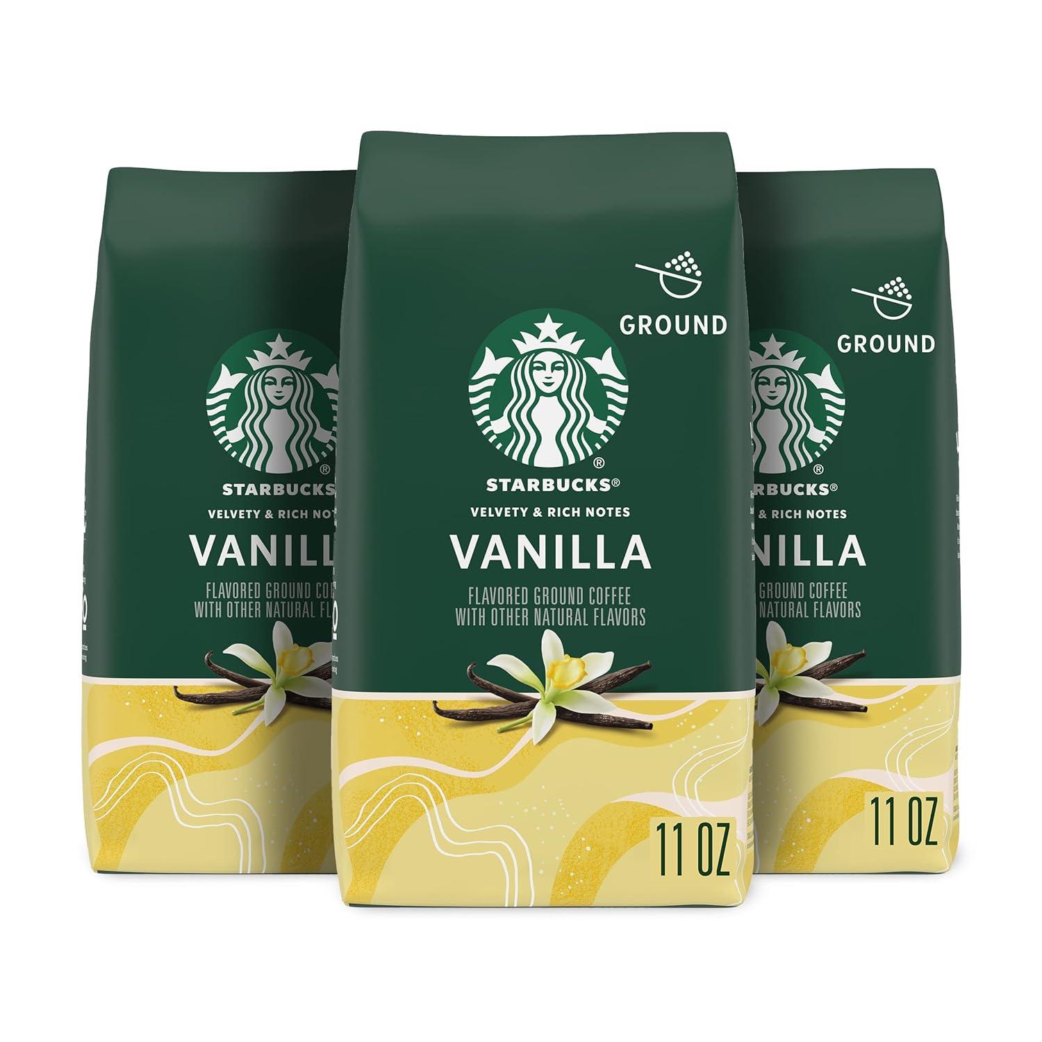 imageStarbucks Ground Coffee Blonde Roast Hot or Iced Coffee Veranda Blend Six 12 oz BagsVanilla
