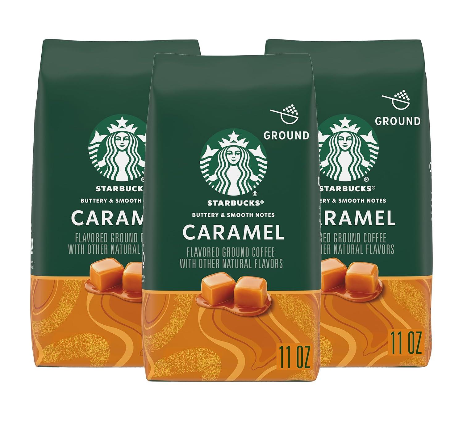 imageStarbucks Ground Coffee Medium Roast Coffee Decaf Pike Place Roast 100 Arabica 3 bags 12 oz eachCaramel