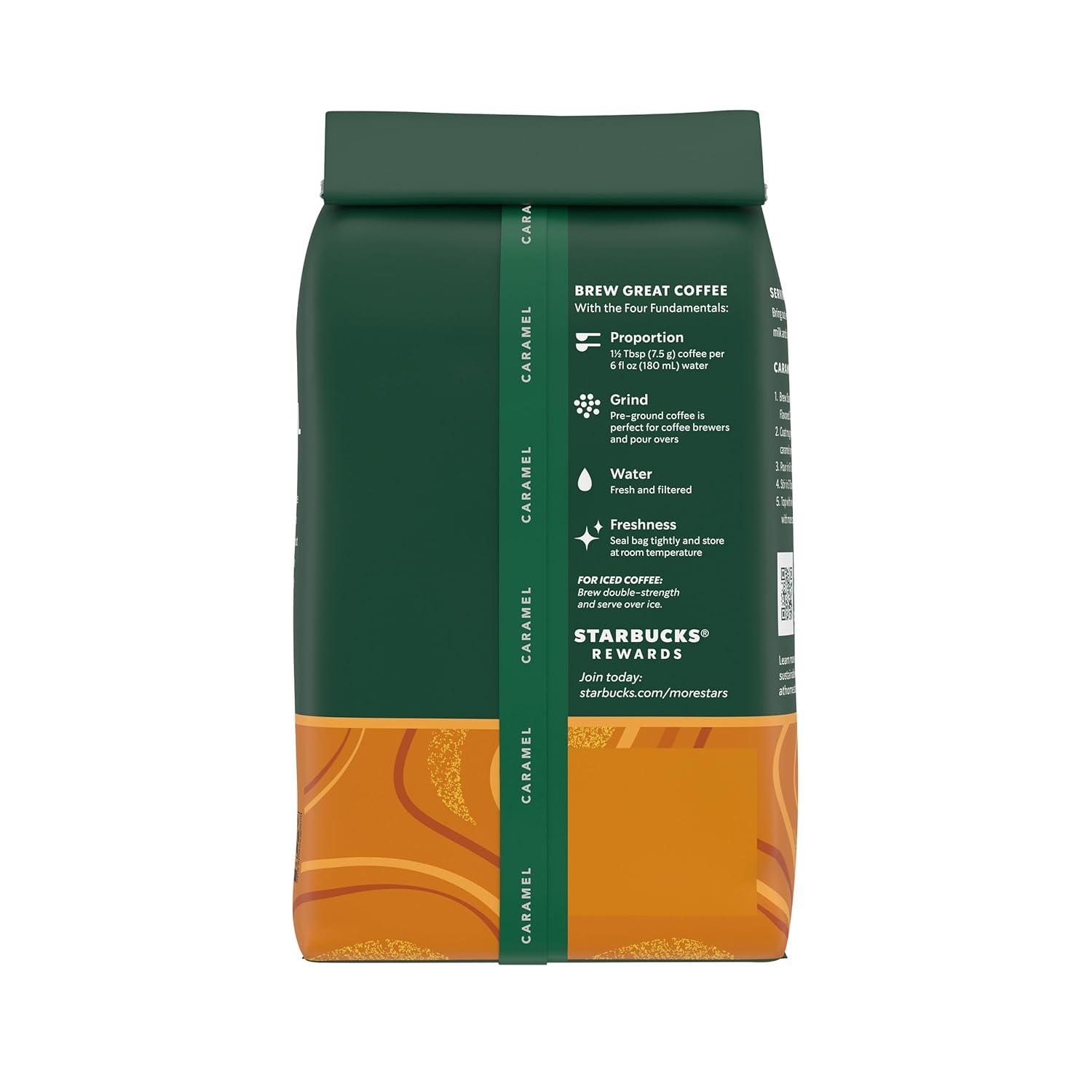 imageStarbucks Ground Coffee Medium Roast Coffee Decaf Pike Place Roast 100 Arabica 3 bags 12 oz eachCaramel