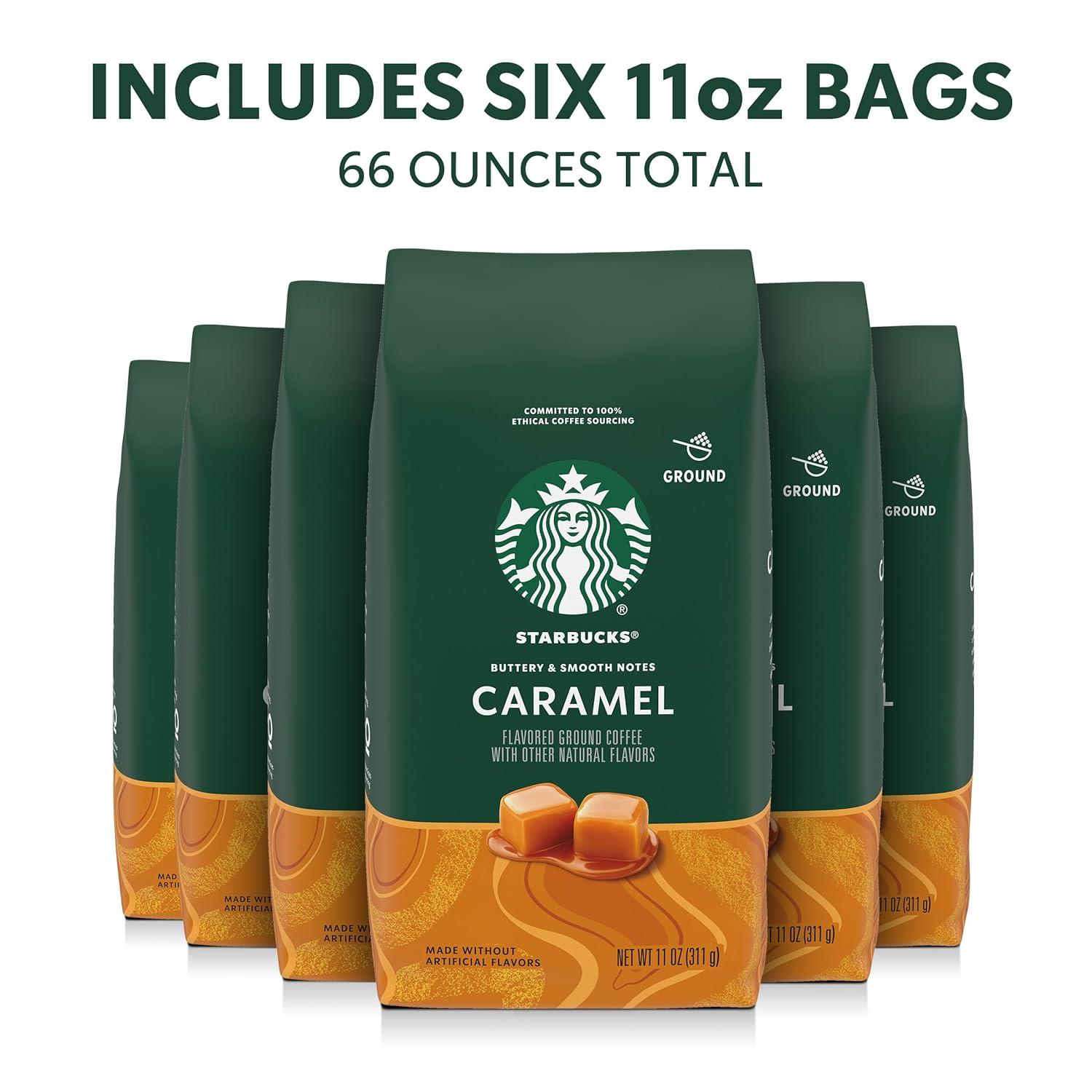 imageStarbucks Ground Coffee Medium Roast Coffee Decaf Pike Place Roast 100 Arabica 3 bags 12 oz eachCaramel