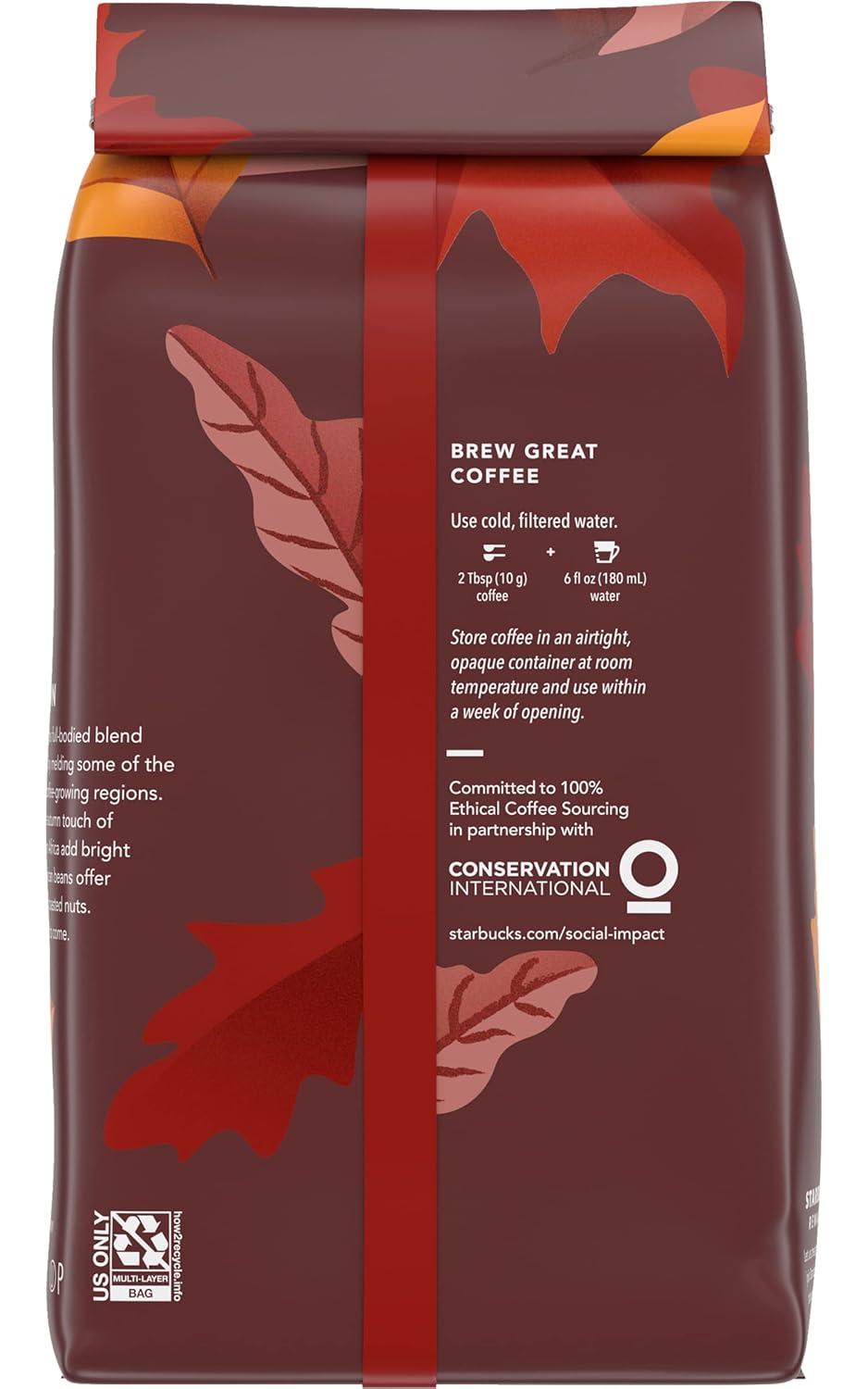 imageStarbucks Ground Coffee Medium Roast Coffee Decaf Pike Place Roast 100 Arabica 3 bags 12 oz eachFall Blend