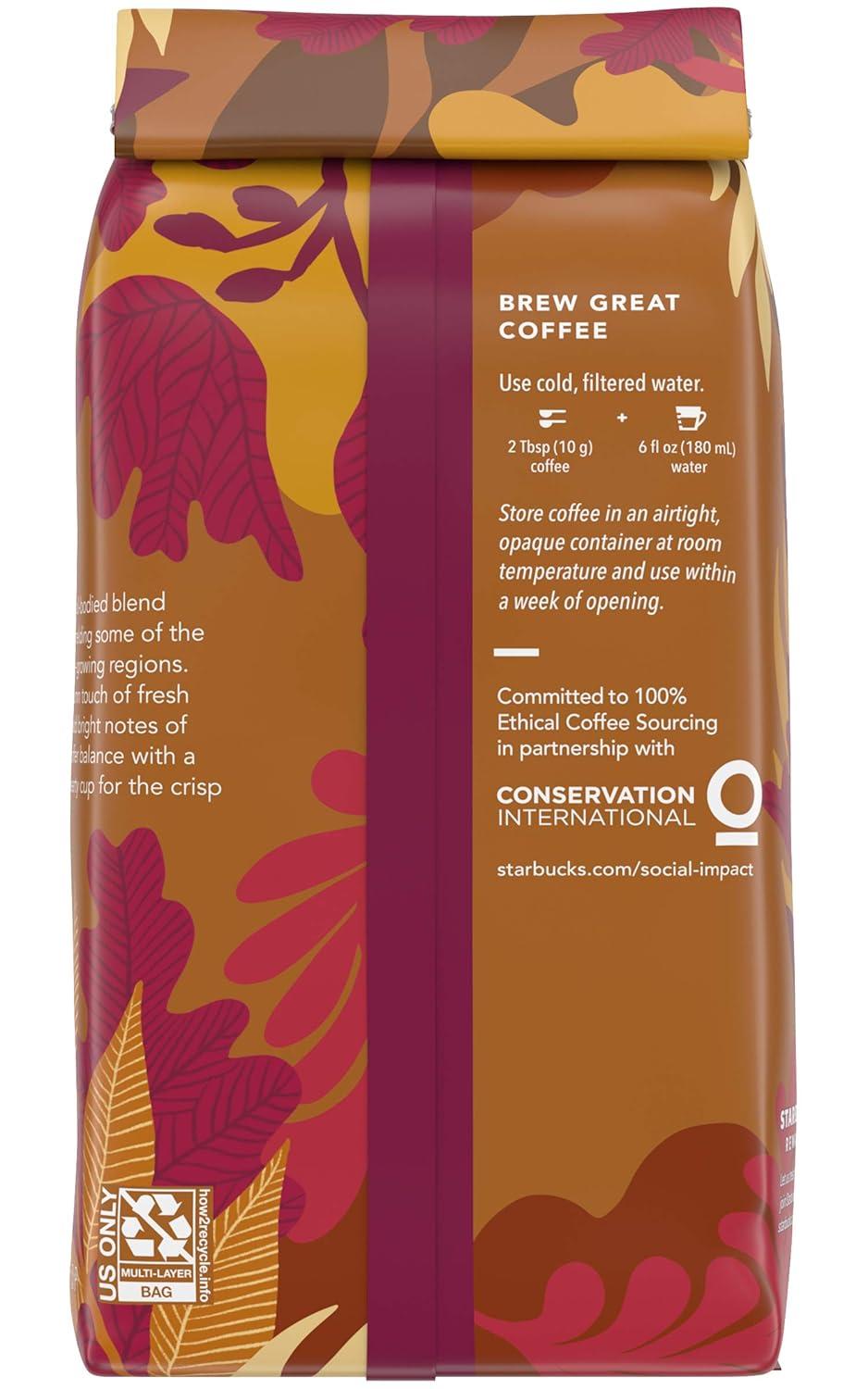 imageStarbucks Ground Coffee Medium Roast Coffee Decaf Pike Place Roast 100 Arabica 3 bags 12 oz eachFall Blend