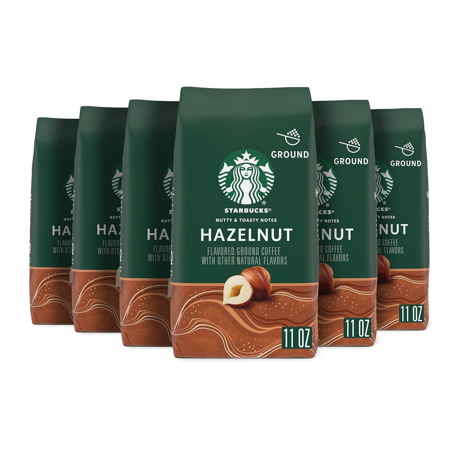 imageStarbucks Ground Coffee Medium Roast Coffee Decaf Pike Place Roast 100 Arabica 3 bags 12 oz eachHazelnut