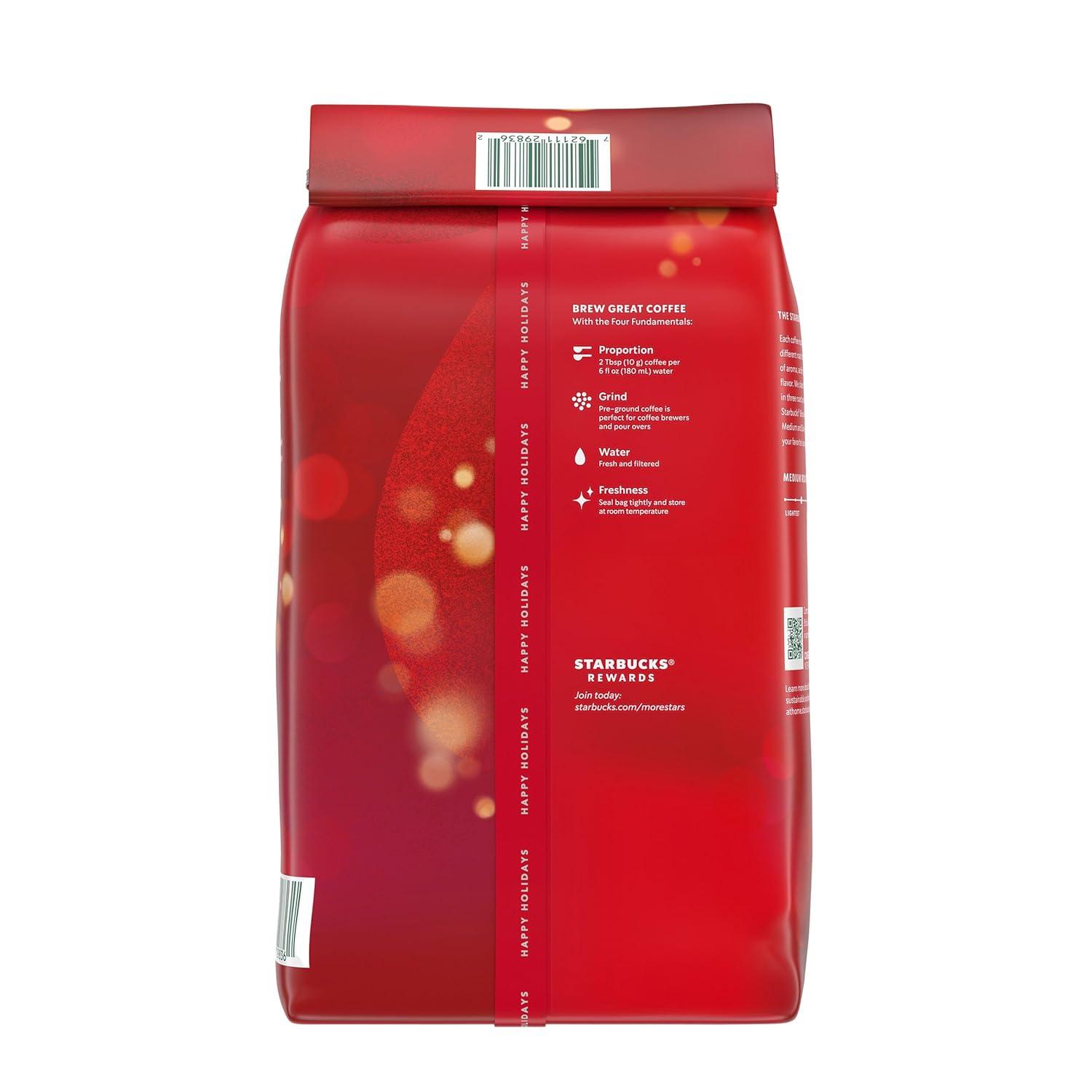 imageStarbucks Ground Coffee Medium Roast Coffee Decaf Pike Place Roast 100 Arabica 3 bags 12 oz eachHoliday Blend