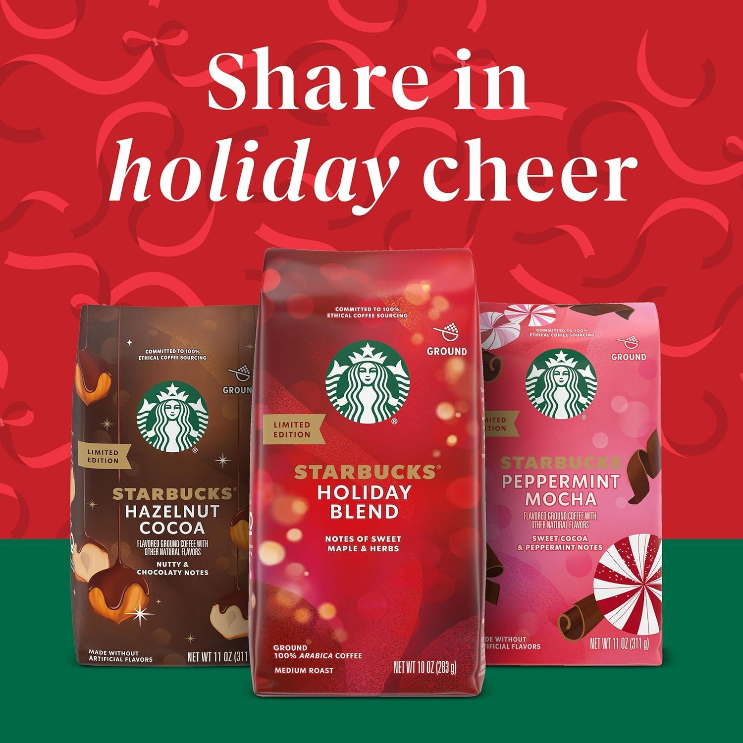 imageStarbucks Ground Coffee Medium Roast Coffee Decaf Pike Place Roast 100 Arabica 3 bags 12 oz eachHoliday Blend