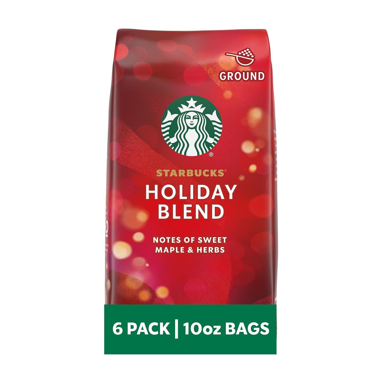 imageStarbucks Ground Coffee Medium Roast Coffee Decaf Pike Place Roast 100 Arabica 3 bags 12 oz eachHoliday Blend