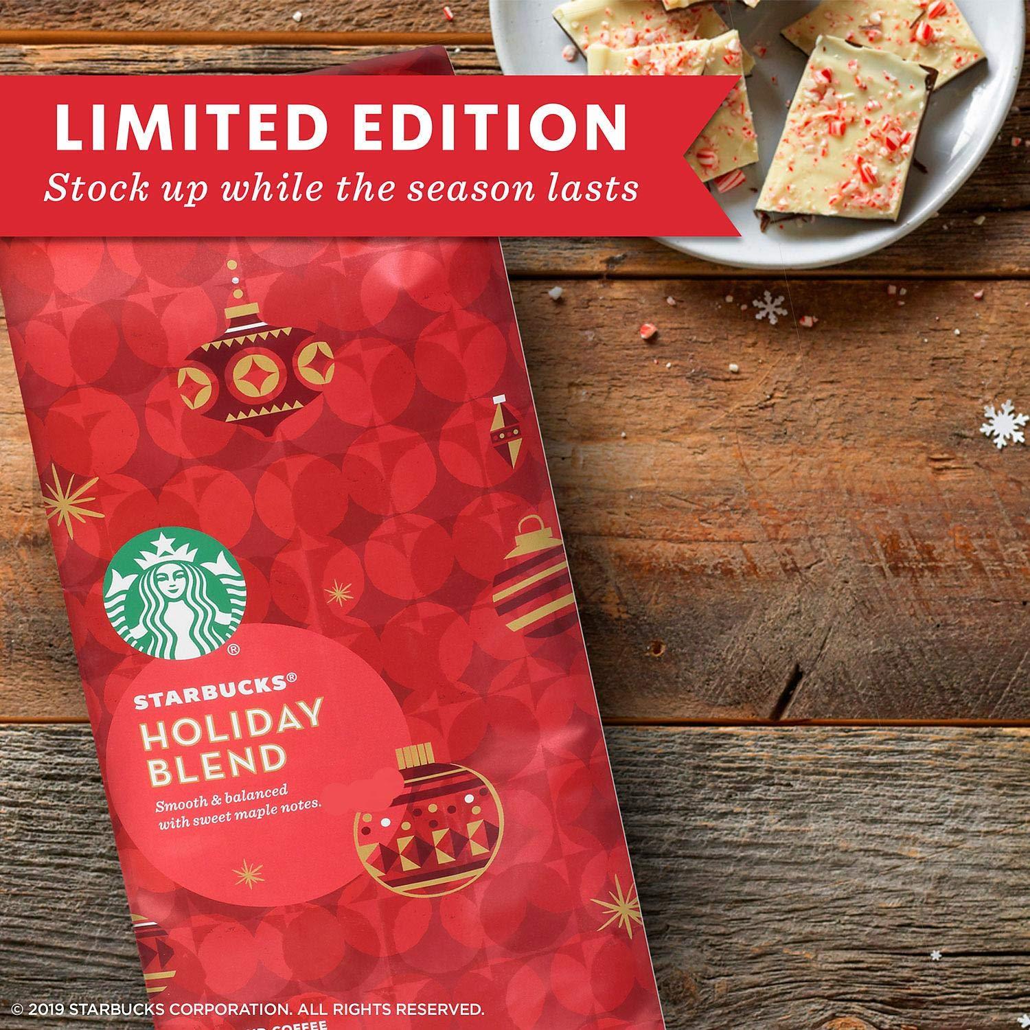 imageStarbucks Ground Coffee Medium Roast Coffee Decaf Pike Place Roast 100 Arabica 3 bags 12 oz eachHoliday Blend