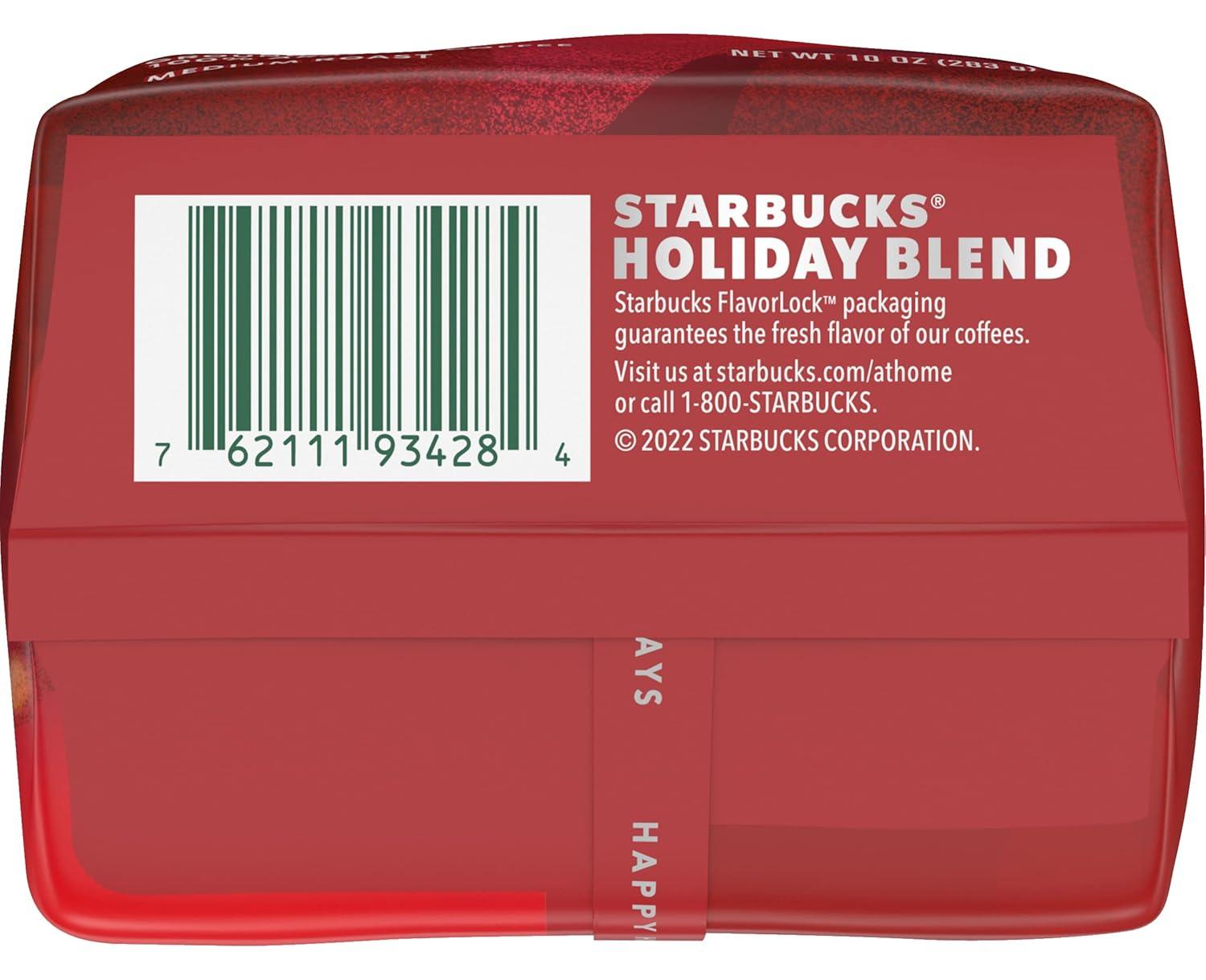 imageStarbucks Ground Coffee Medium Roast Coffee Decaf Pike Place Roast 100 Arabica 3 bags 12 oz eachHoliday Blend