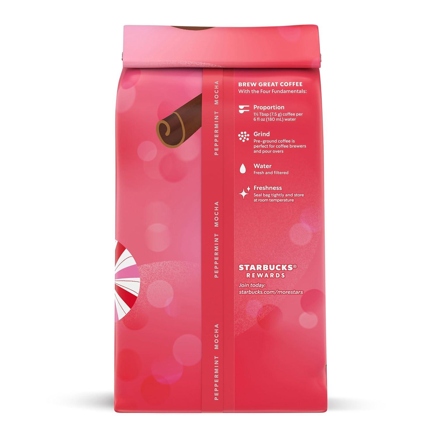 imageStarbucks Ground Coffee Medium Roast Coffee Decaf Pike Place Roast 100 Arabica 3 bags 12 oz eachPeppermint Mocha