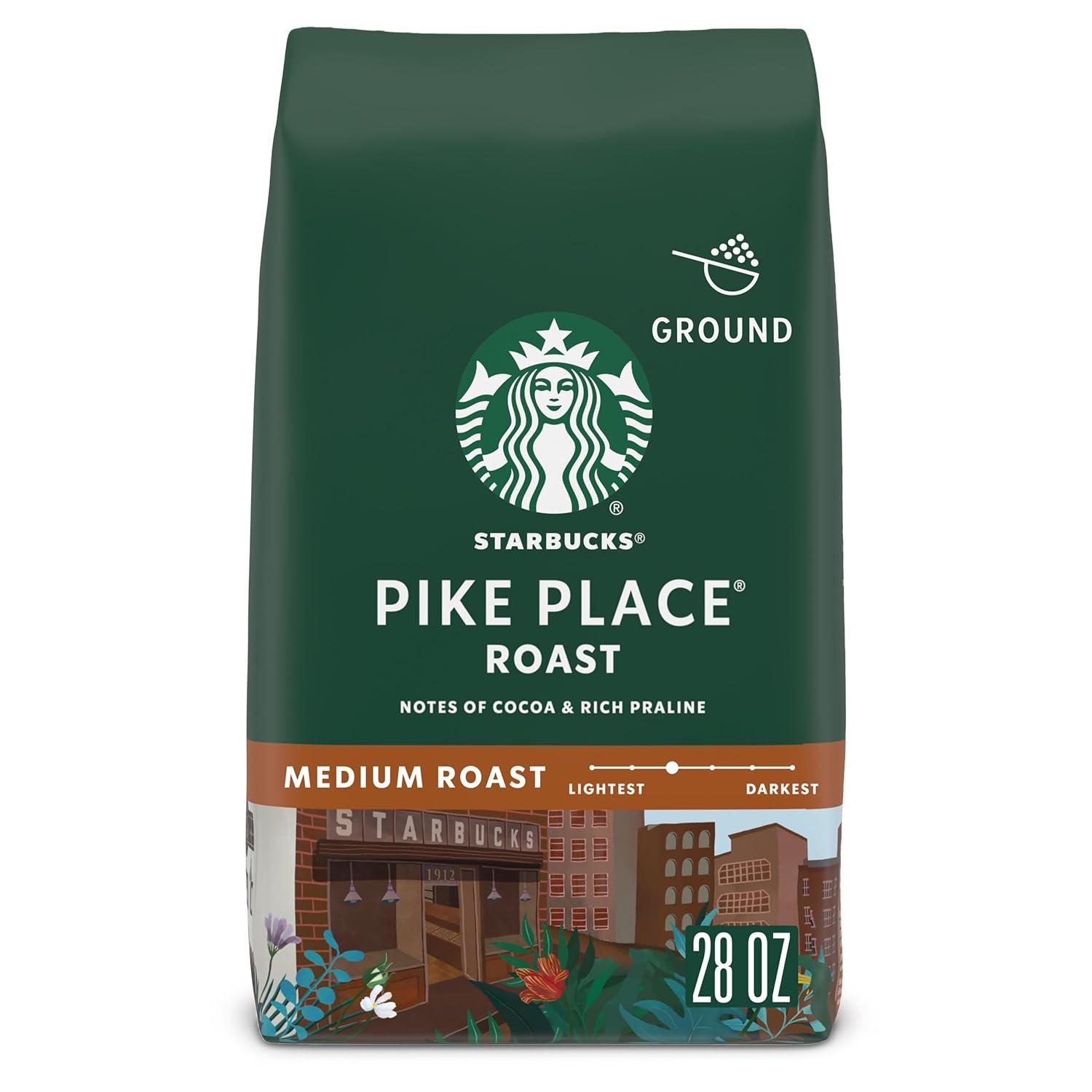 imageStarbucks Ground Coffee Medium Roast Coffee Decaf Pike Place Roast 100 Arabica 3 bags 12 oz eachPike Place Roast