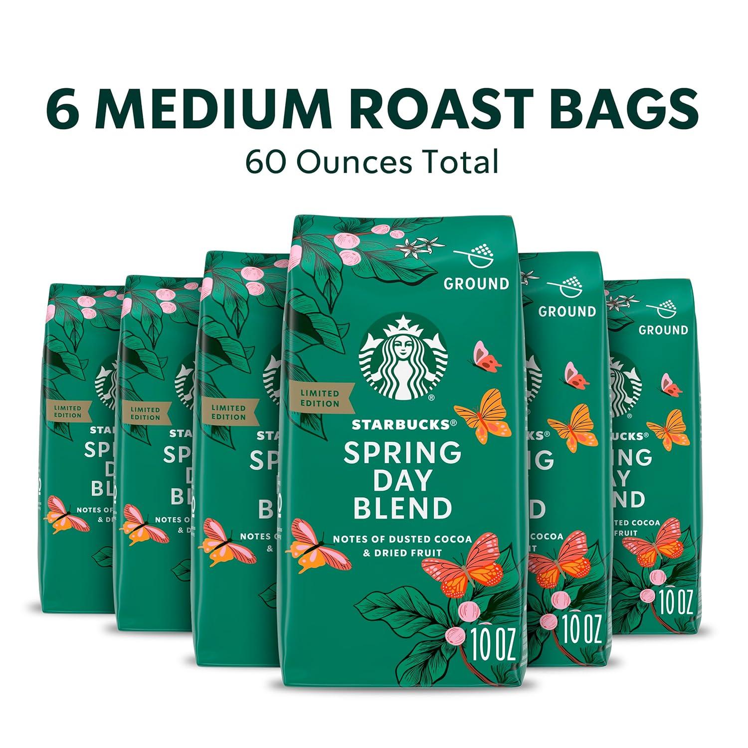 imageStarbucks Ground Coffee Medium Roast Coffee Decaf Pike Place Roast 100 Arabica 3 bags 12 oz eachSpring Day Blend