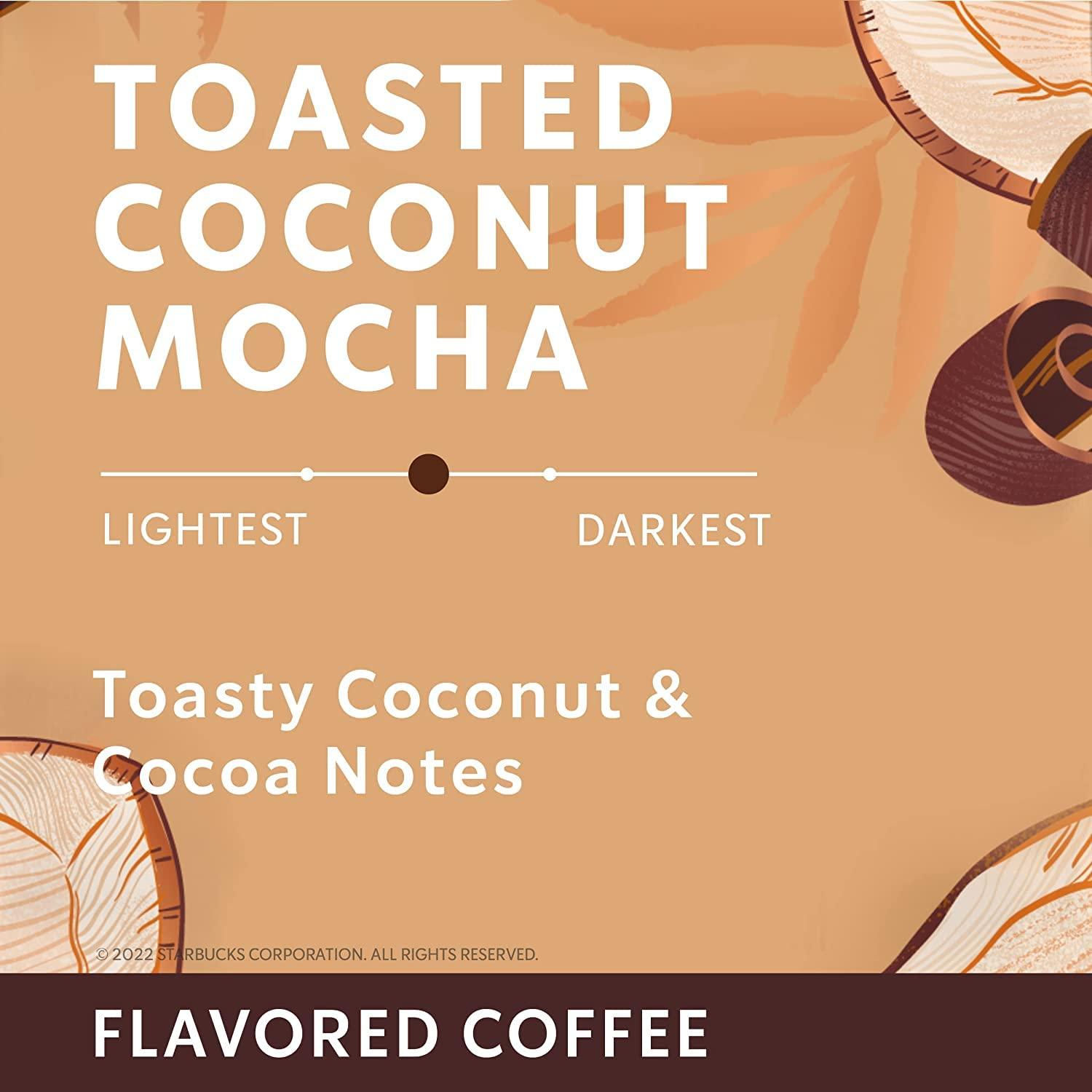 imageStarbucks Ground Coffee Medium Roast Coffee Decaf Pike Place Roast 100 Arabica 3 bags 12 oz eachToasted Coconut Mocha