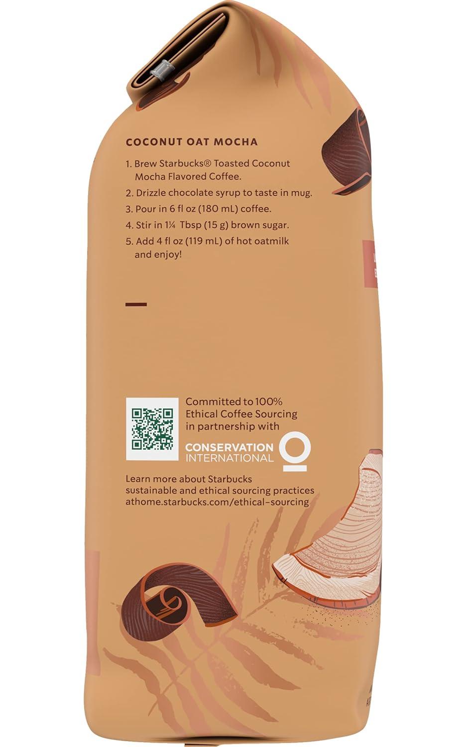 imageStarbucks Ground Coffee Medium Roast Coffee Decaf Pike Place Roast 100 Arabica 3 bags 12 oz eachToasted Coconut Mocha