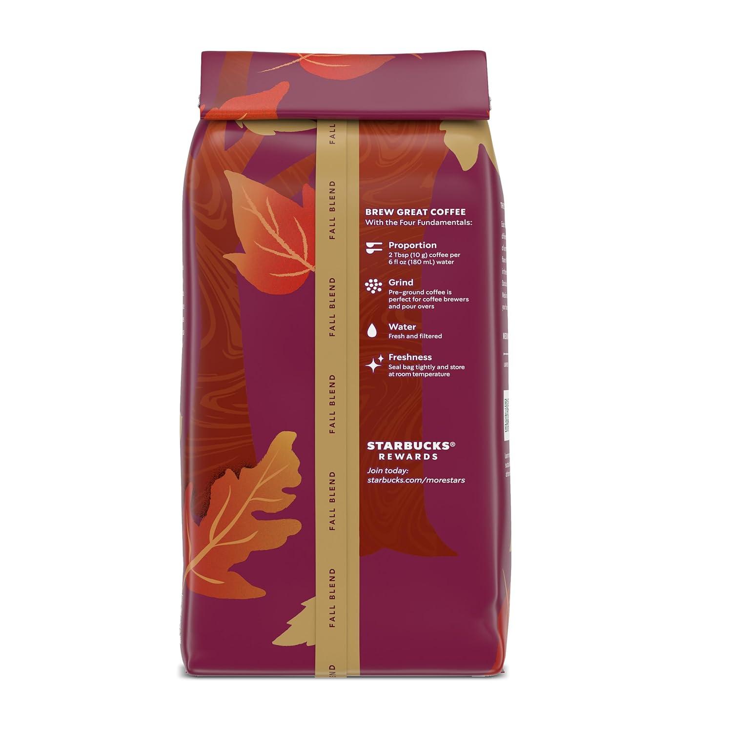 imageStarbucks Ground Coffee Medium Roast Hot or Iced Coffee Variety Pack Three 12 oz BagsFall Blend