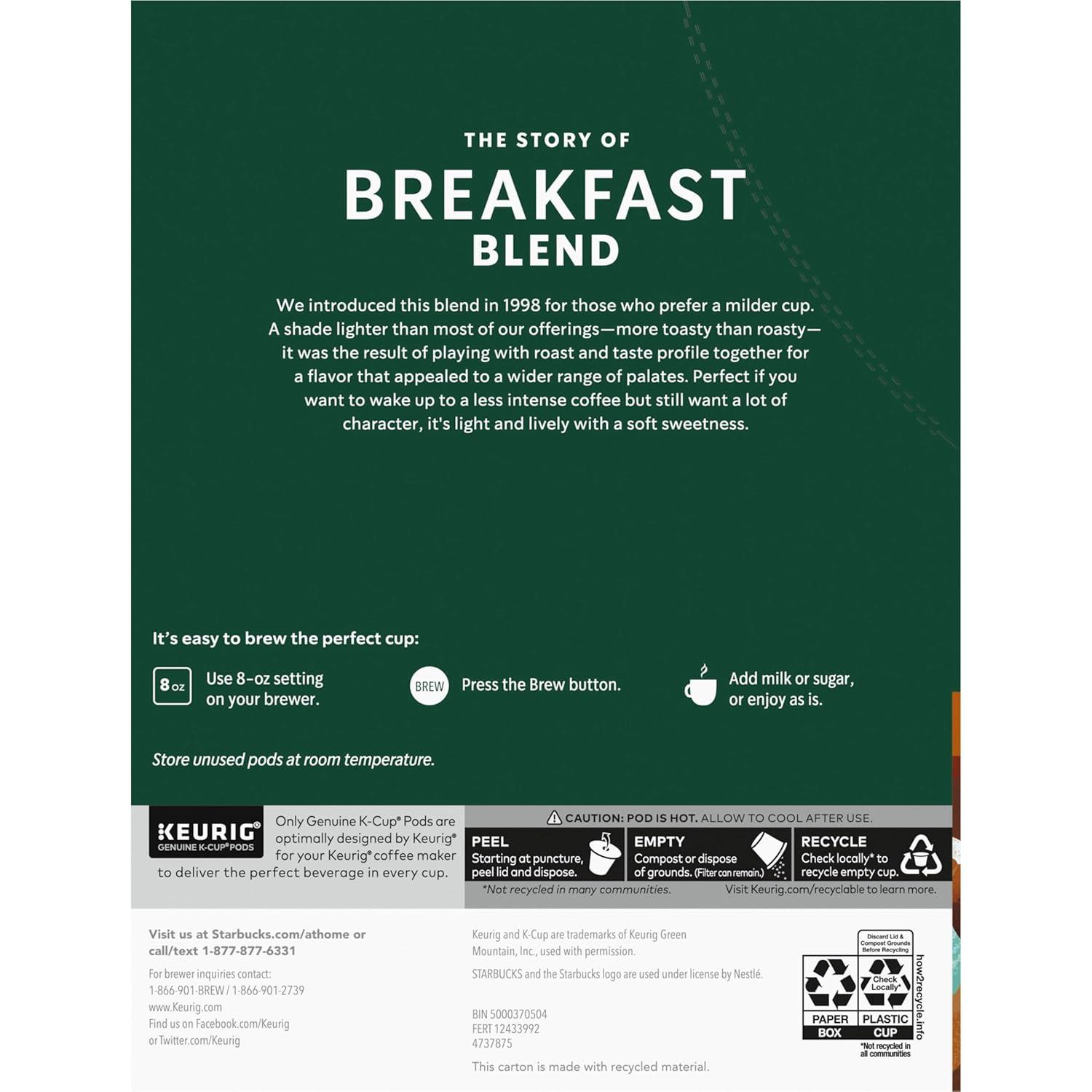 imageStarbucks KCup Coffee Pods Flavored Hot Cocoa Classic Hot Cocoa 60 Keurig PodsBreakfast