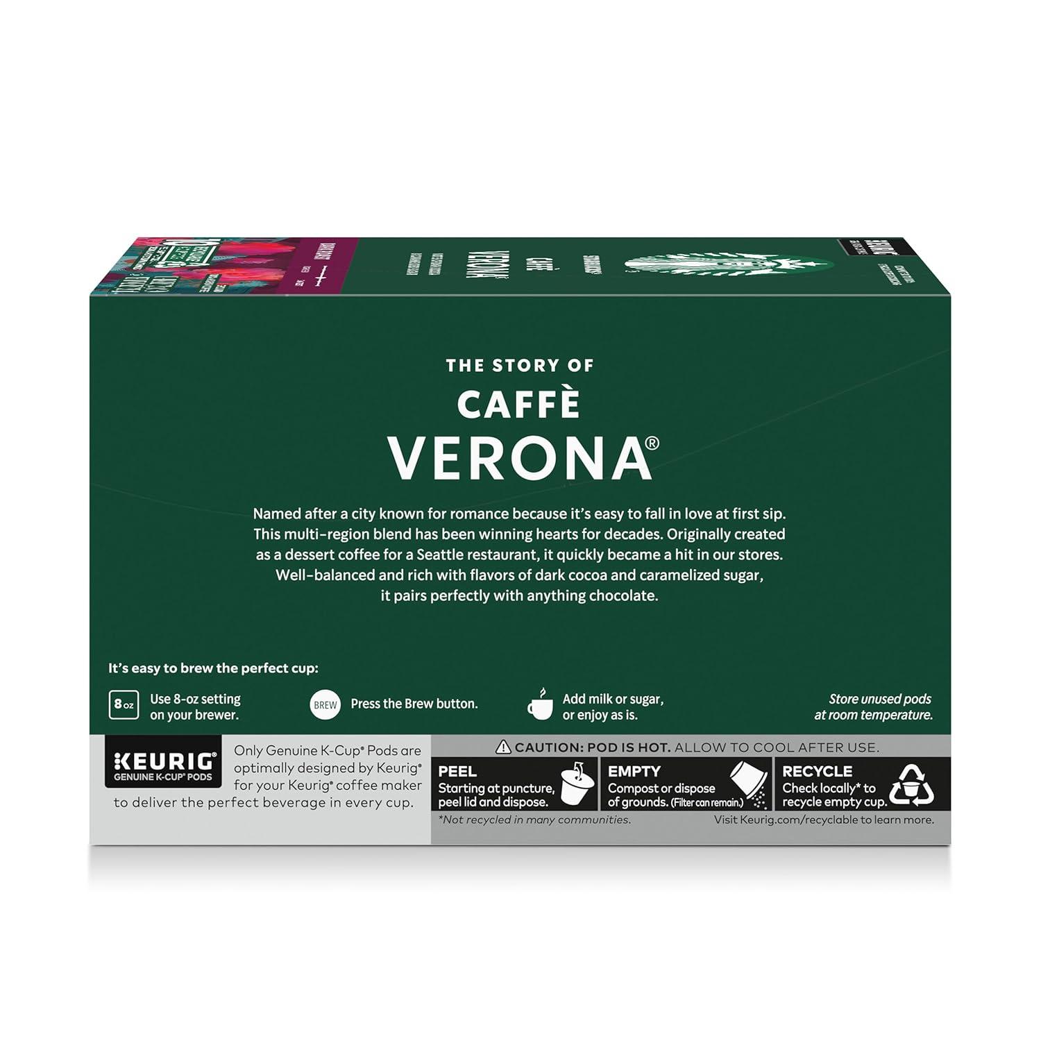 imageStarbucks KCup Coffee Pods Flavored Hot Cocoa Classic Hot Cocoa 60 Keurig PodsCaff Verona