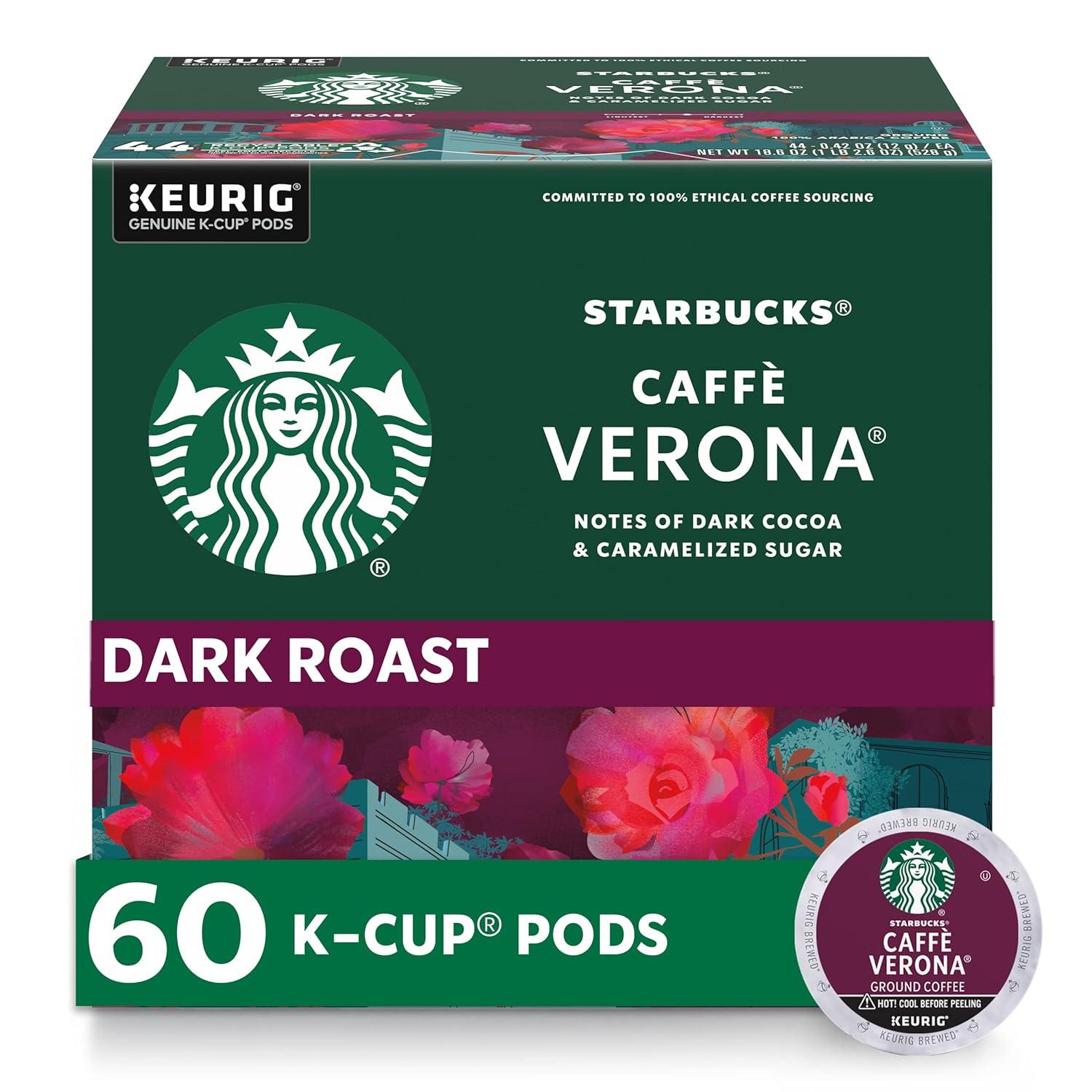 imageStarbucks KCup Coffee Pods Flavored Hot Cocoa Classic Hot Cocoa 60 Keurig PodsCaff Verona