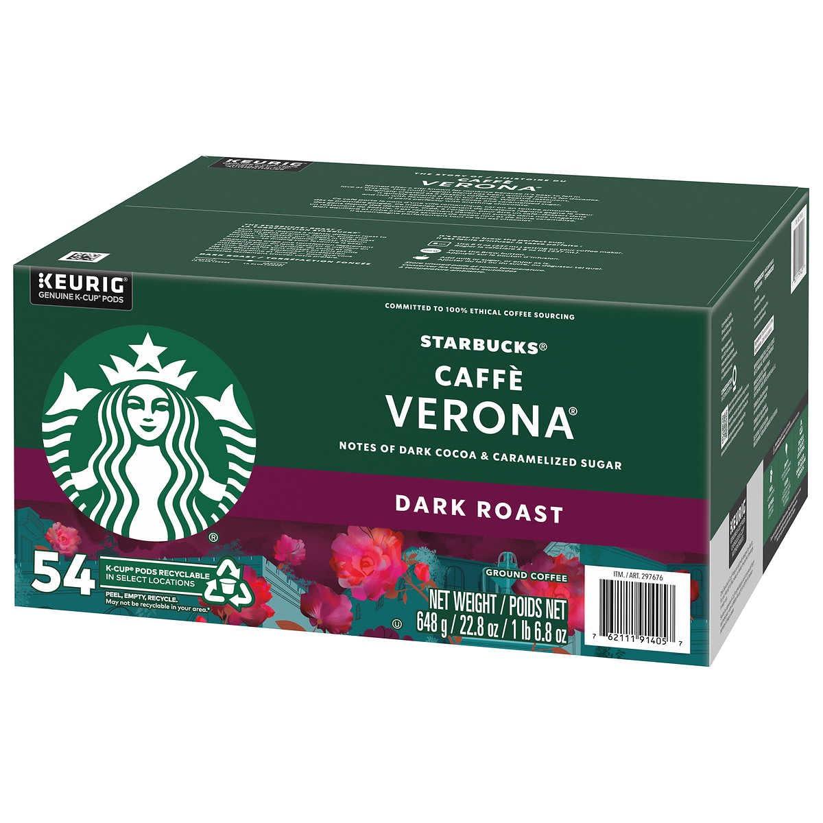 imageStarbucks KCup Coffee Pods Flavored Hot Cocoa Classic Hot Cocoa 60 Keurig PodsCaff Verona