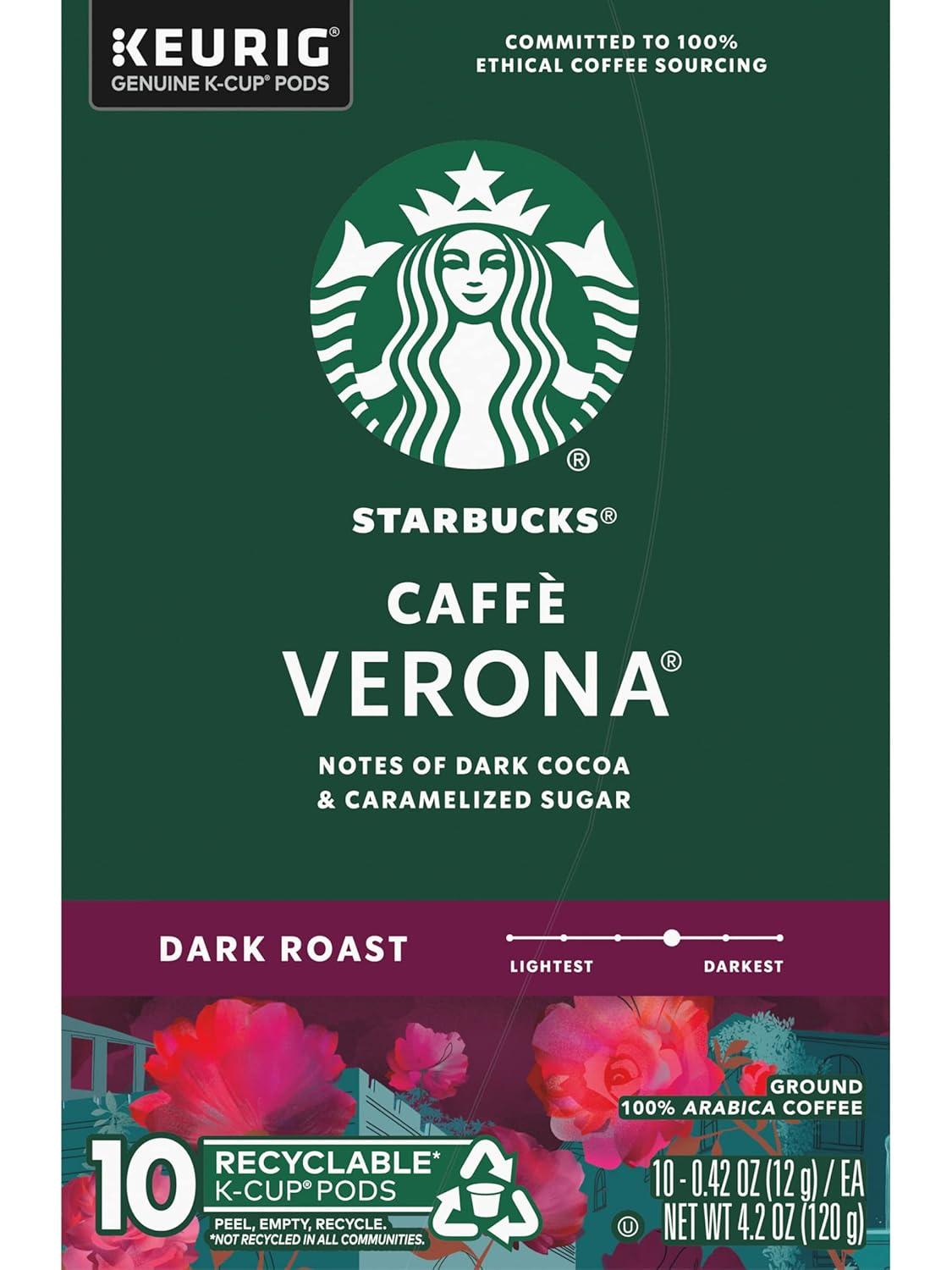 imageStarbucks KCup Coffee Pods Flavored Hot Cocoa Classic Hot Cocoa 60 Keurig PodsCaff Verona