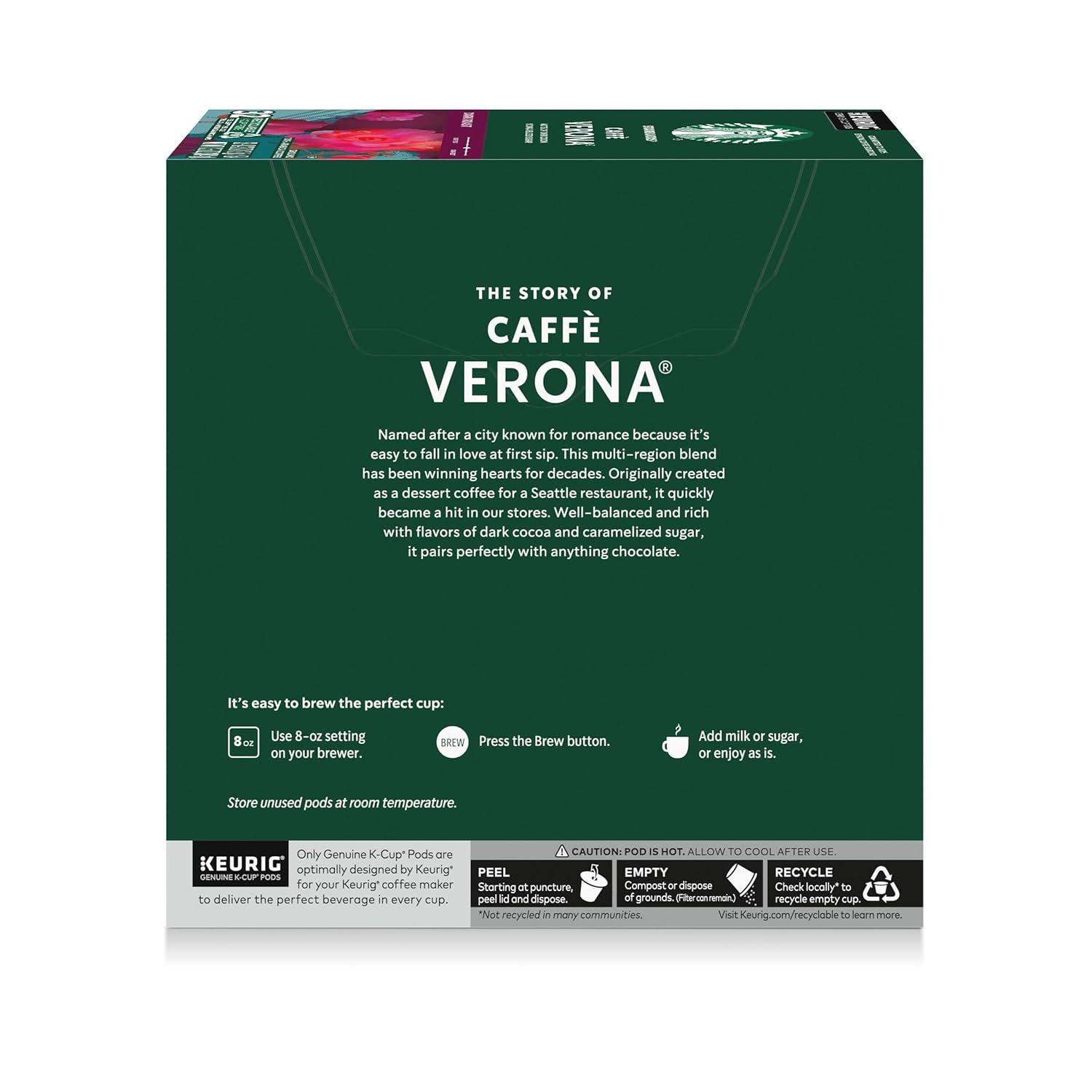 imageStarbucks KCup Coffee Pods Flavored Hot Cocoa Classic Hot Cocoa 60 Keurig PodsCaff Verona