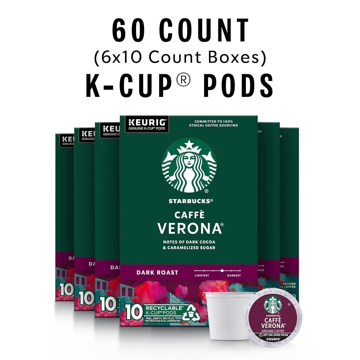 imageStarbucks KCup Coffee Pods Flavored Hot Cocoa Classic Hot Cocoa 60 Keurig PodsCaff Verona