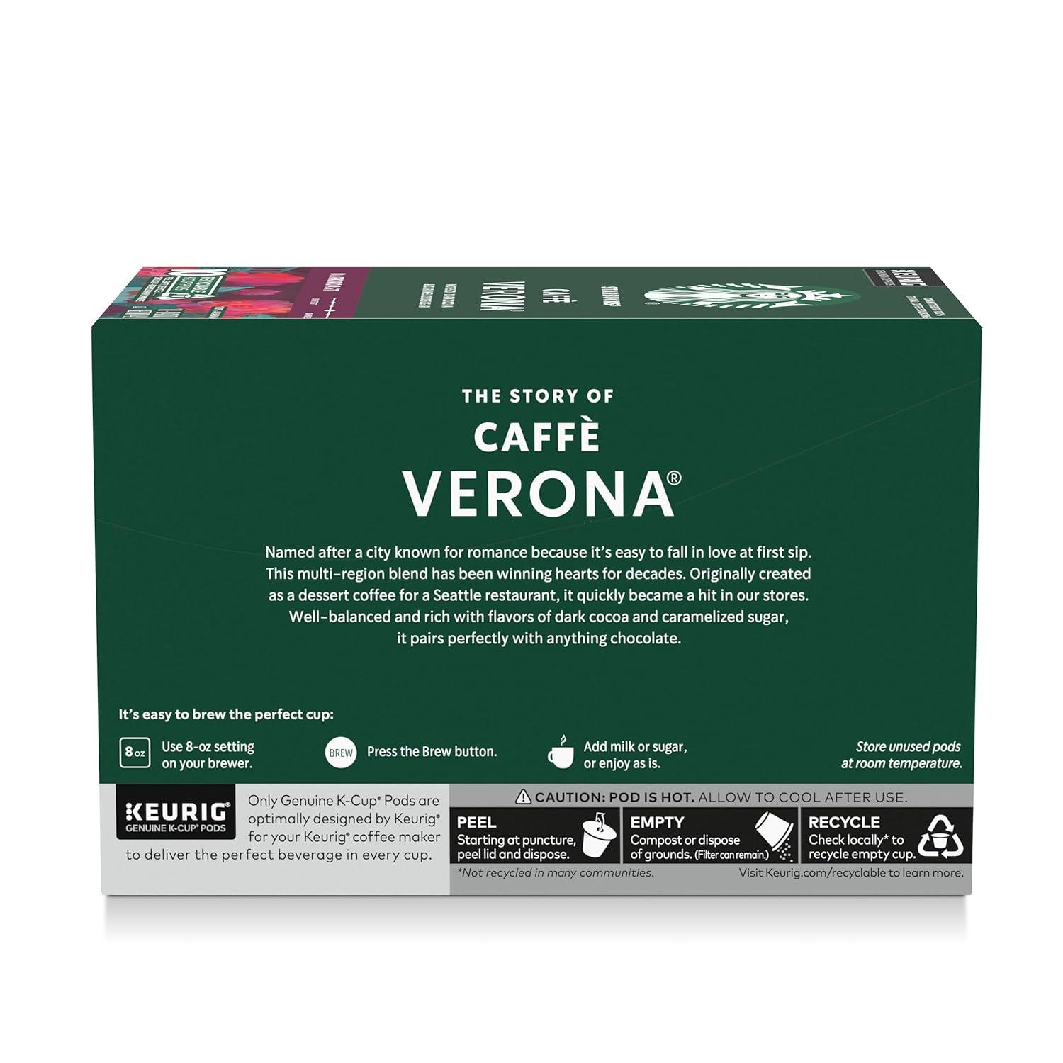 imageStarbucks KCup Coffee Pods Flavored Hot Cocoa Classic Hot Cocoa 60 Keurig PodsCaff Verona