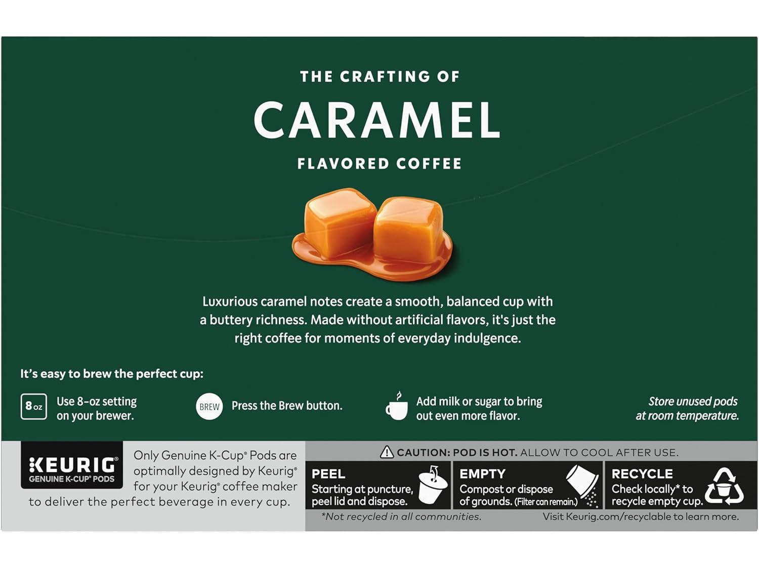 imageStarbucks KCup Coffee Pods Flavored Hot Cocoa Classic Hot Cocoa 60 Keurig PodsCaramel