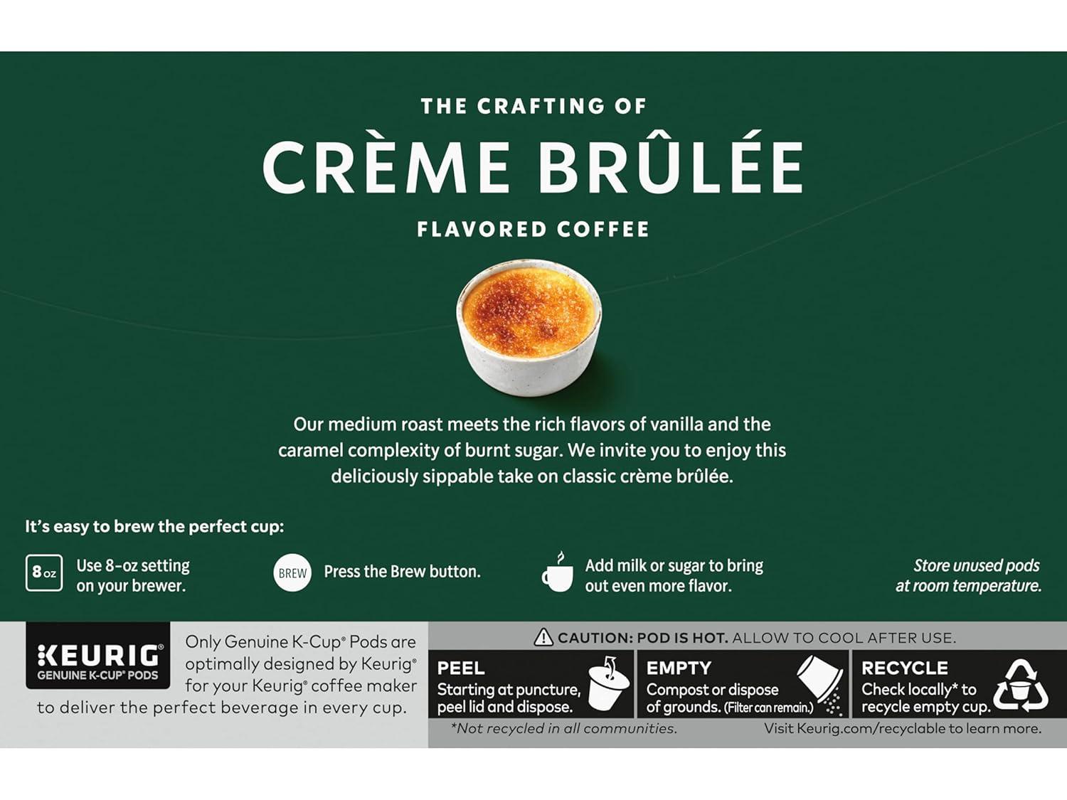 imageStarbucks KCup Coffee Pods Flavored Hot Cocoa Classic Hot Cocoa 60 Keurig PodsCrme Brulee