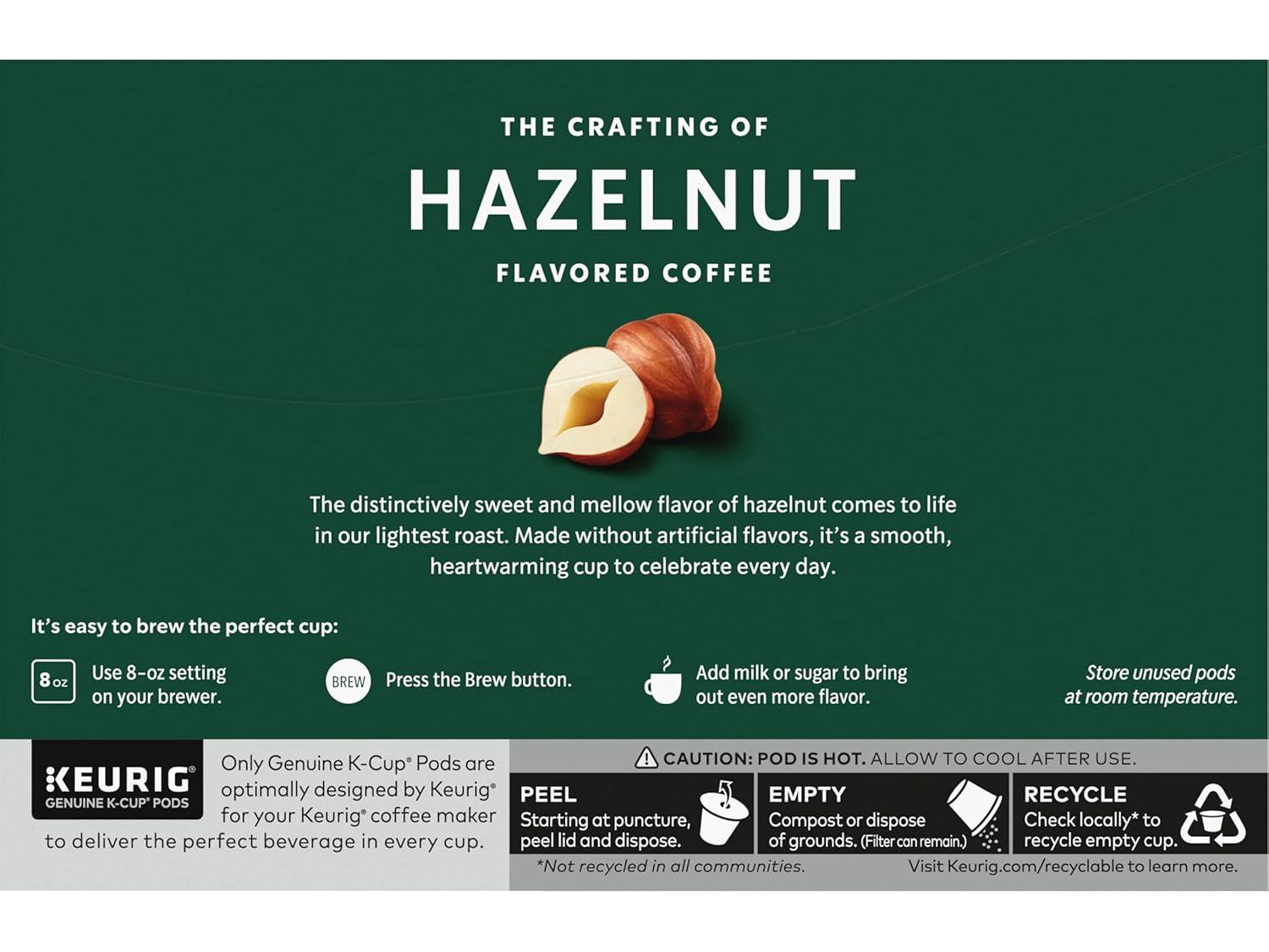 imageStarbucks KCup Coffee Pods Flavored Hot Cocoa Classic Hot Cocoa 60 Keurig PodsHazelnut