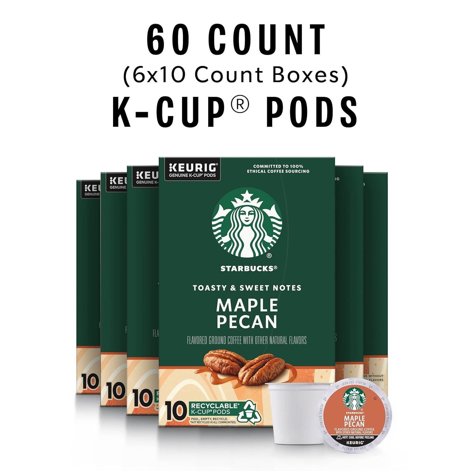 imageStarbucks KCup Coffee Pods Flavored Hot Cocoa Classic Hot Cocoa 60 Keurig PodsMaple Pecan