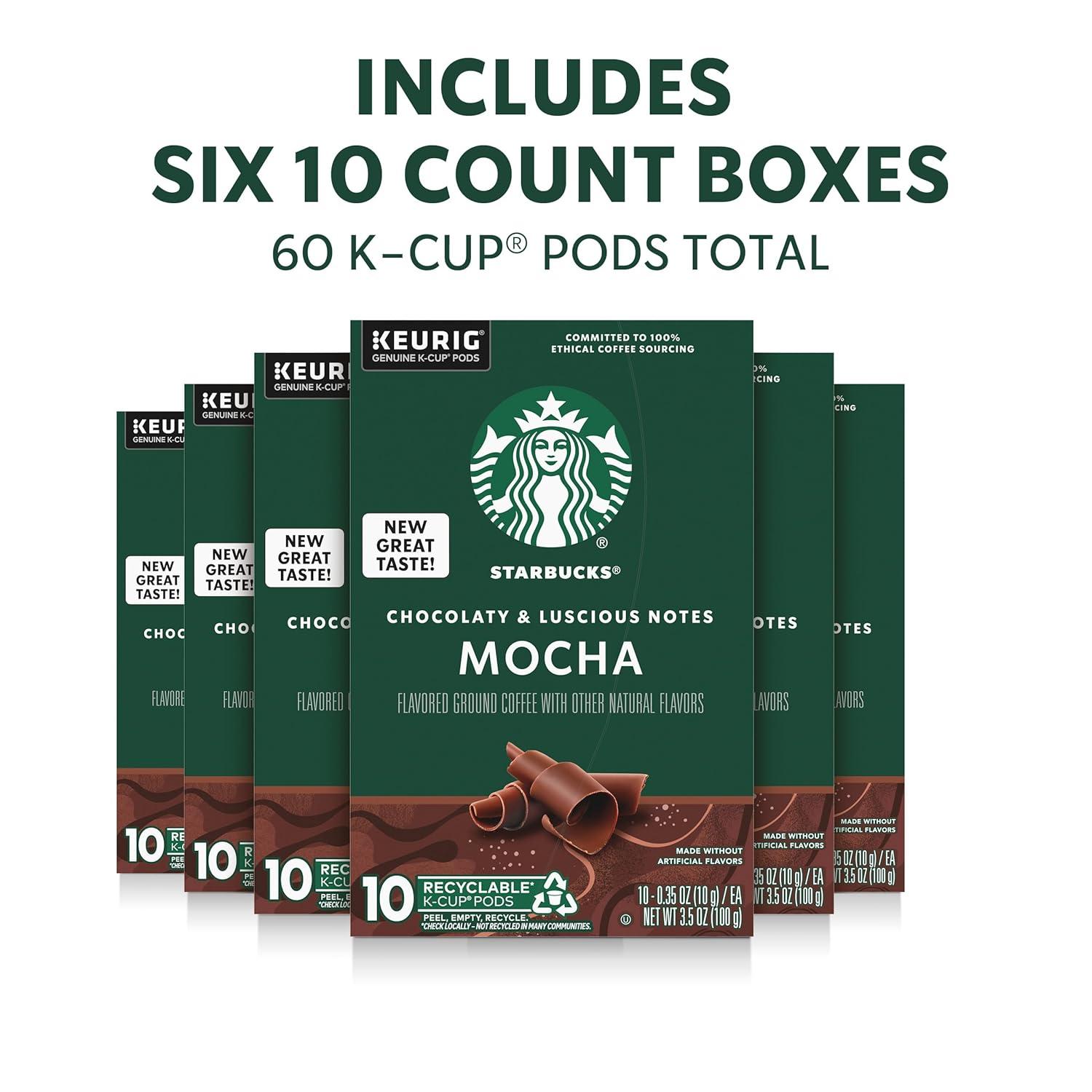 imageStarbucks KCup Coffee Pods Flavored Hot Cocoa Classic Hot Cocoa 60 Keurig PodsMocha