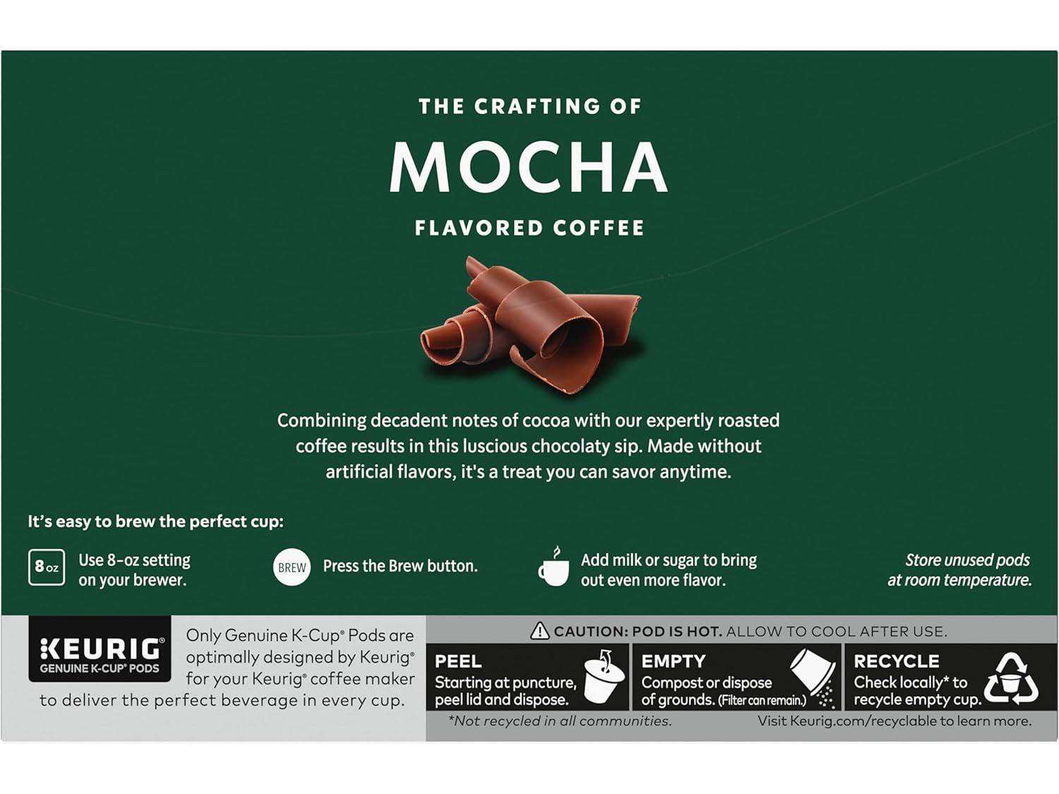 imageStarbucks KCup Coffee Pods Flavored Hot Cocoa Classic Hot Cocoa 60 Keurig PodsMocha