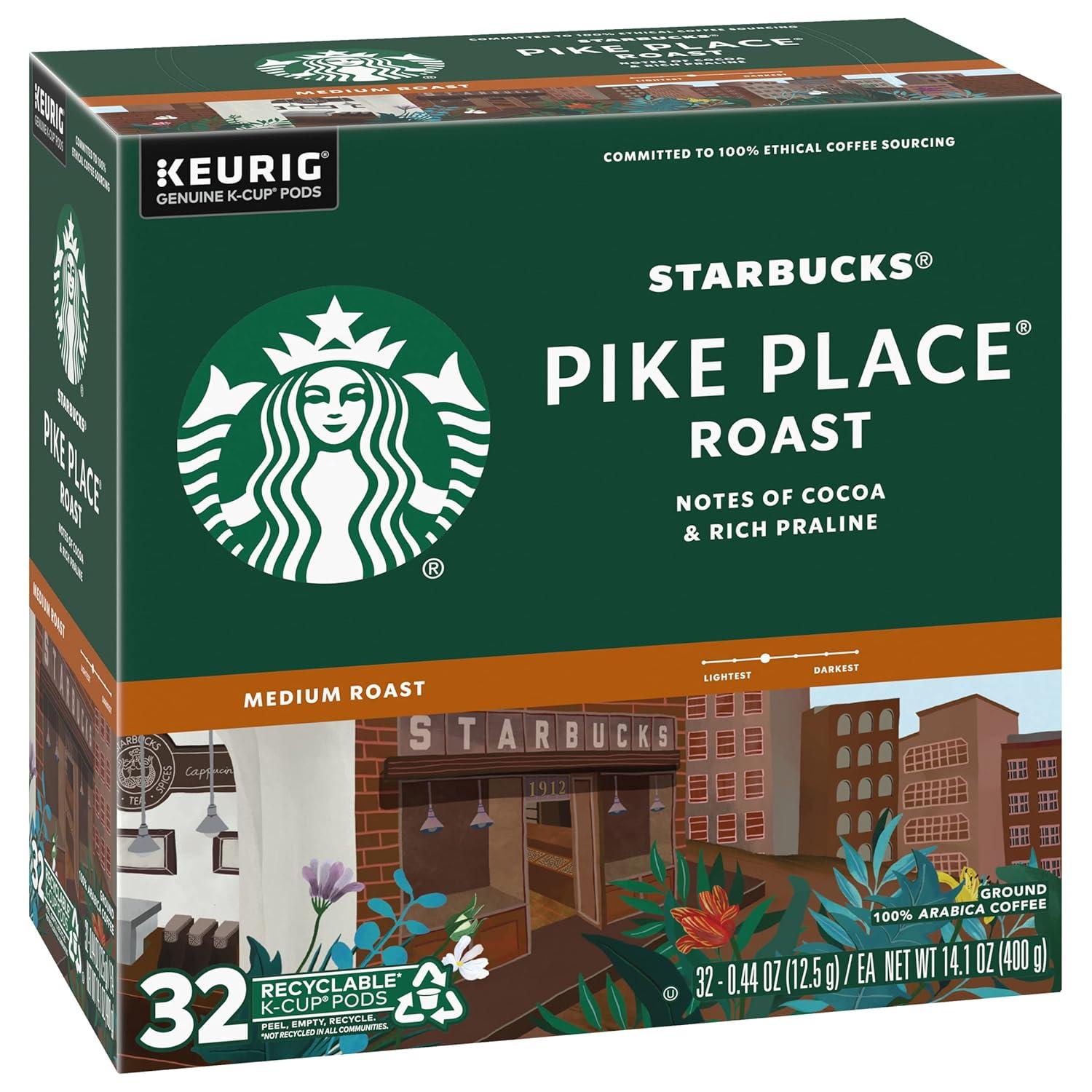 imageStarbucks KCup Coffee Pods Flavored Hot Cocoa Classic Hot Cocoa 60 Keurig PodsPike Place Roast