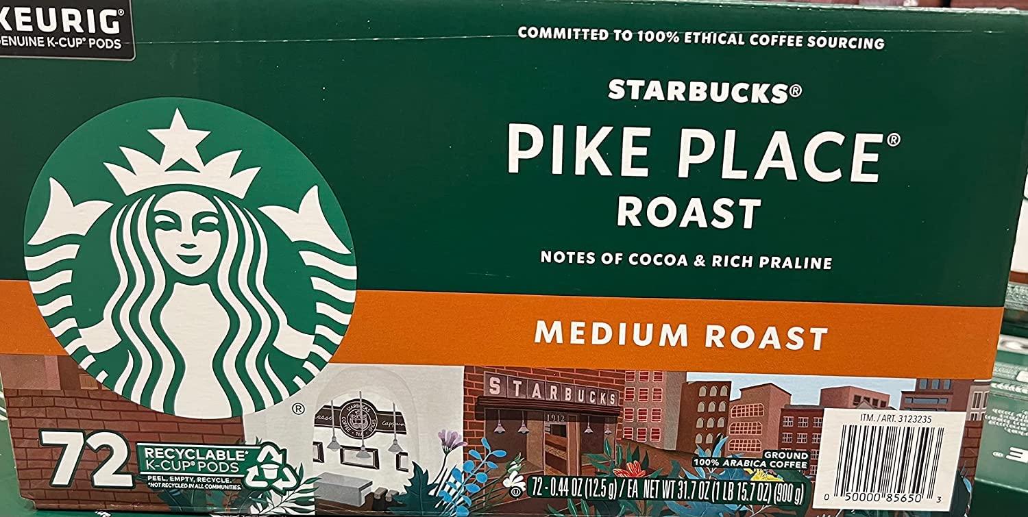 imageStarbucks KCup Coffee Pods Flavored Hot Cocoa Classic Hot Cocoa 60 Keurig PodsPike Place Roast
