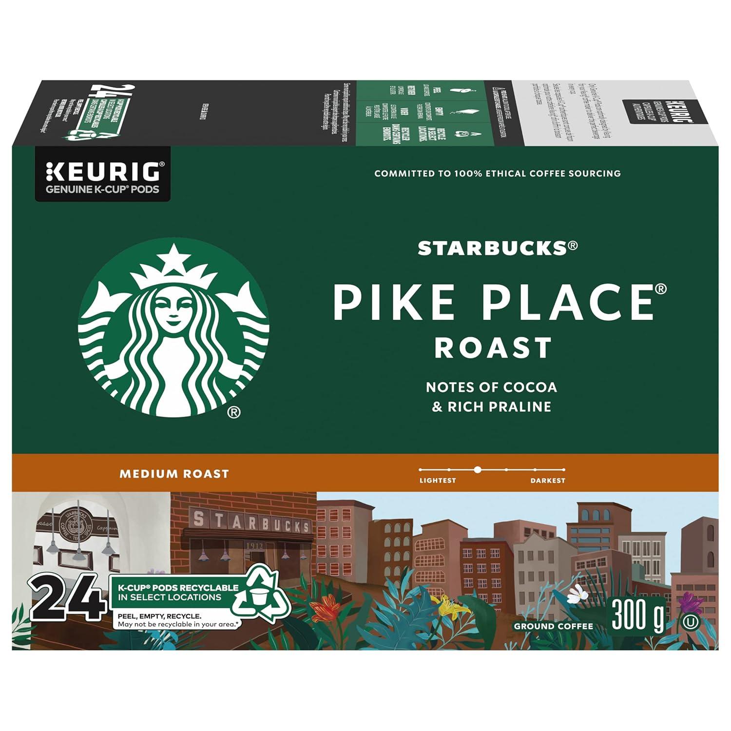imageStarbucks KCup Coffee Pods Flavored Hot Cocoa Classic Hot Cocoa 60 Keurig PodsPike Place Roast