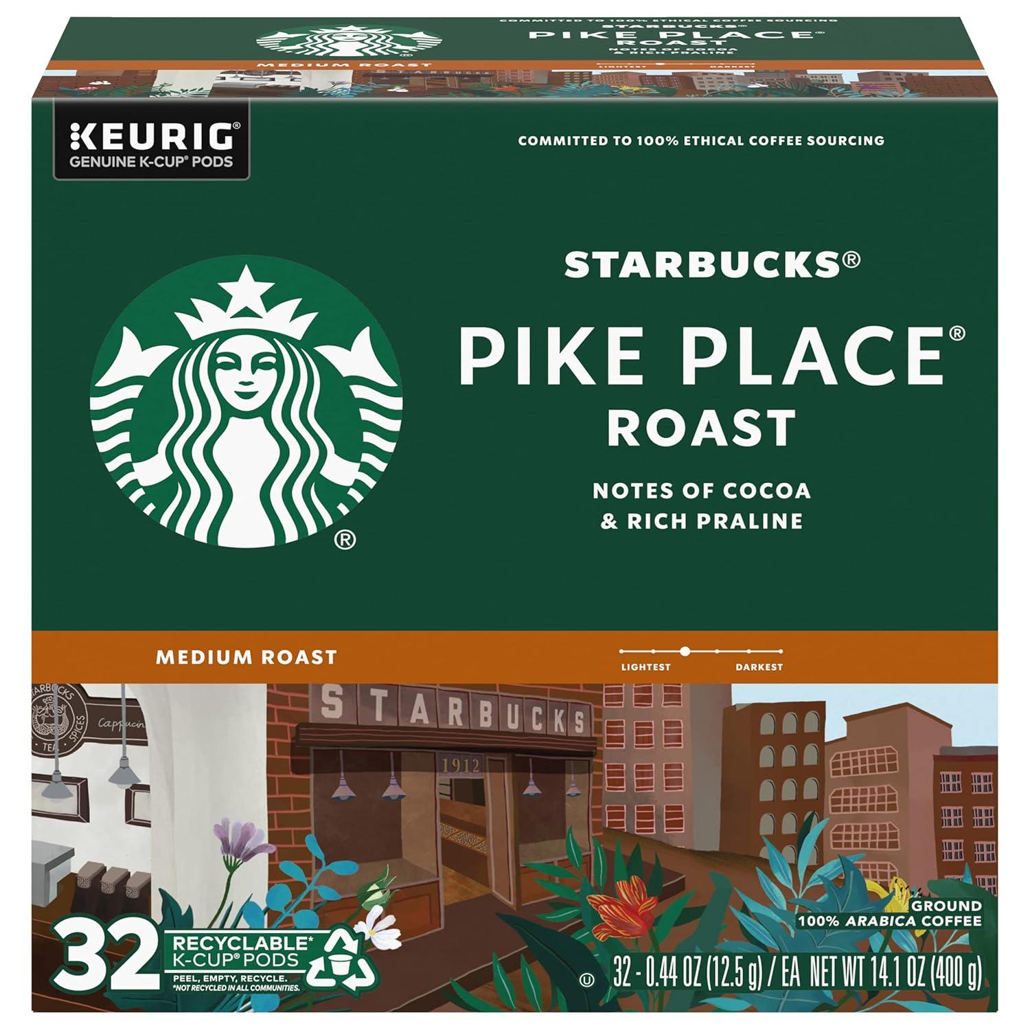 imageStarbucks KCup Coffee Pods Flavored Hot Cocoa Classic Hot Cocoa 60 Keurig PodsPike Place Roast