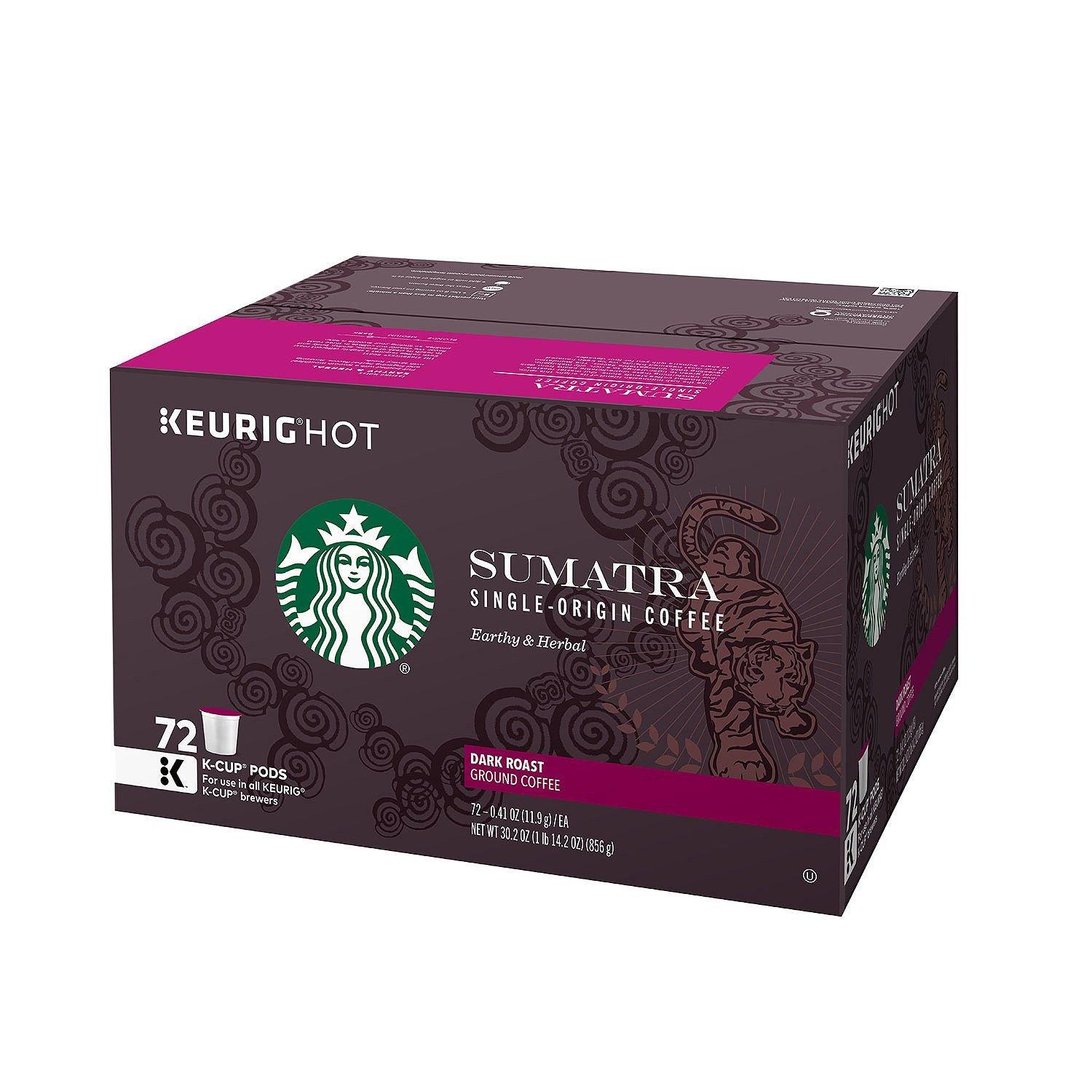 imageStarbucks KCup Coffee Pods Flavored Hot Cocoa Classic Hot Cocoa 60 Keurig PodsSumatra