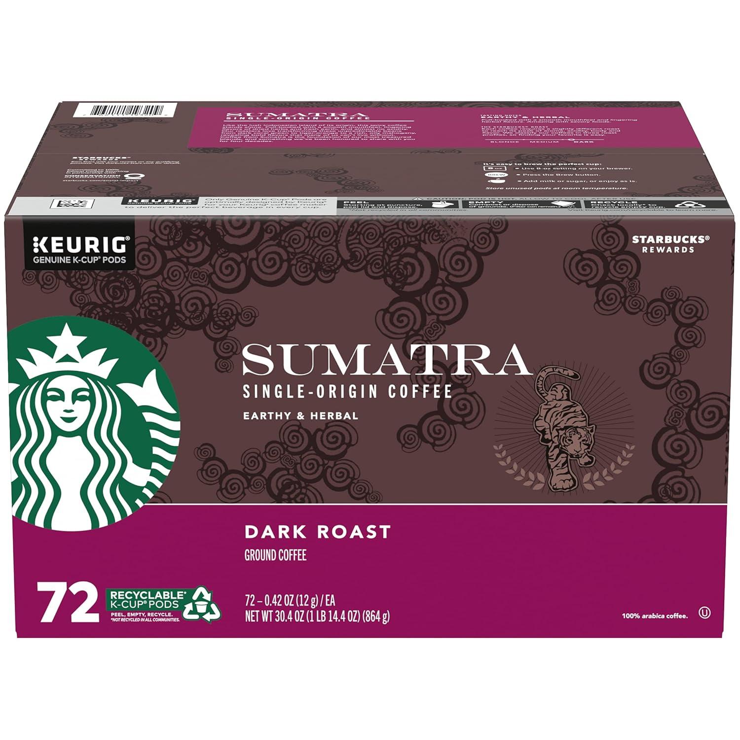 imageStarbucks KCup Coffee Pods Flavored Hot Cocoa Classic Hot Cocoa 60 Keurig PodsSumatra
