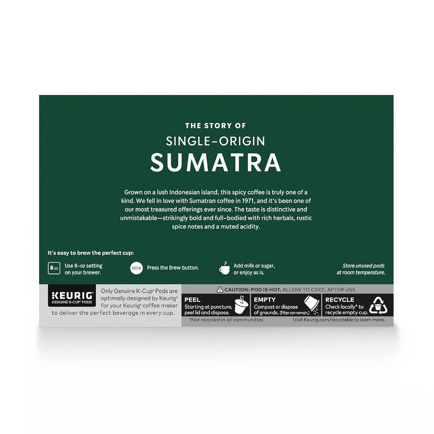 imageStarbucks KCup Coffee Pods Flavored Hot Cocoa Classic Hot Cocoa 60 Keurig PodsSumatra