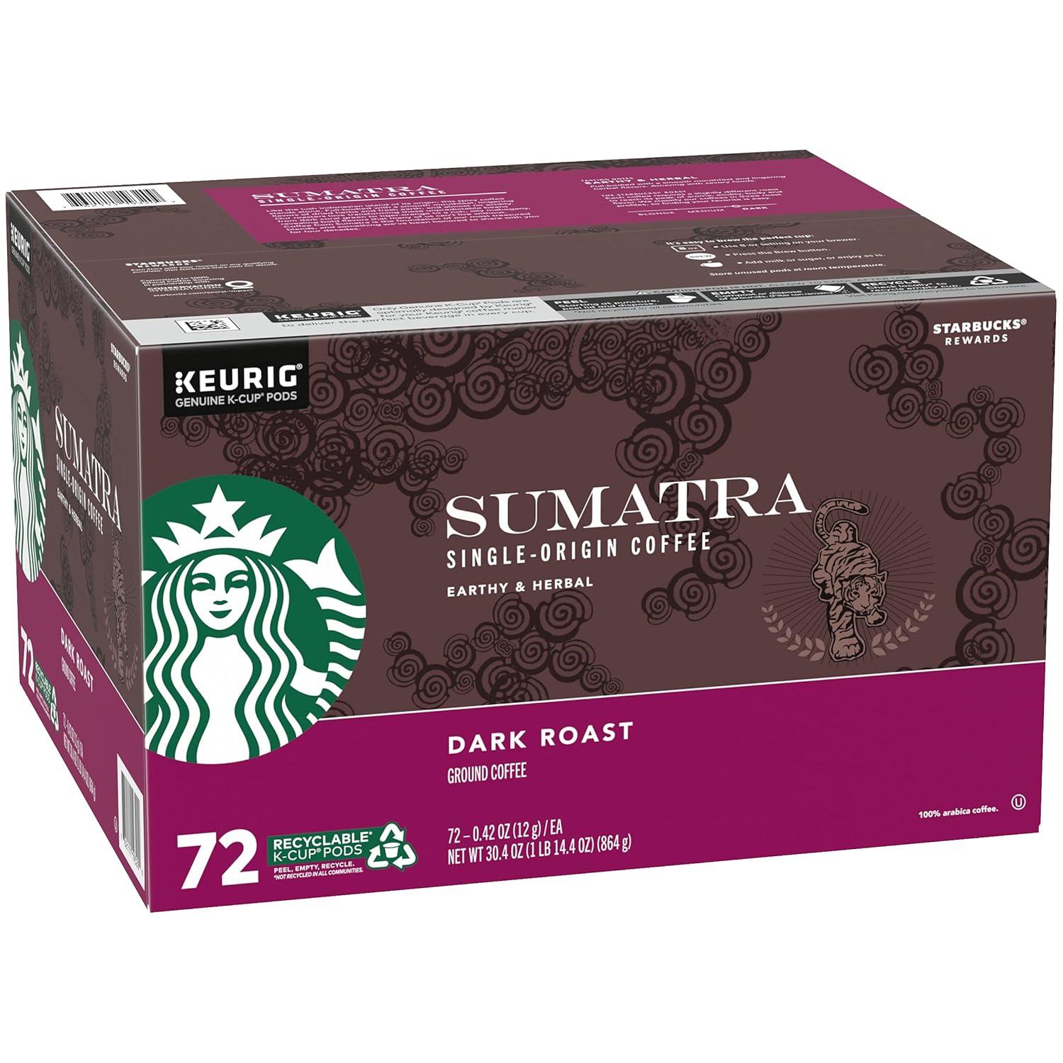 imageStarbucks KCup Coffee Pods Flavored Hot Cocoa Classic Hot Cocoa 60 Keurig PodsSumatra