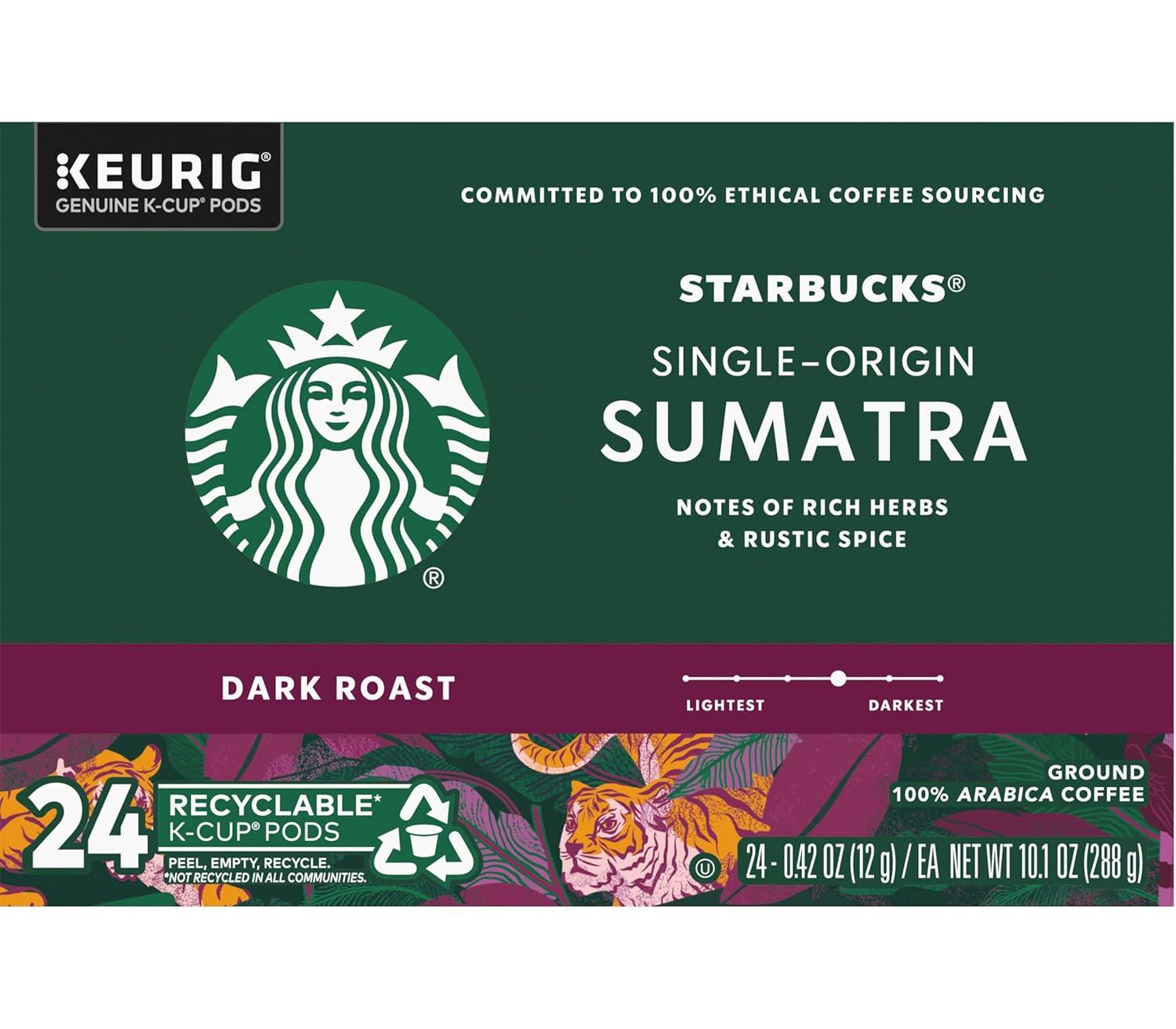imageStarbucks KCup Coffee Pods Flavored Hot Cocoa Classic Hot Cocoa 60 Keurig PodsSumatra