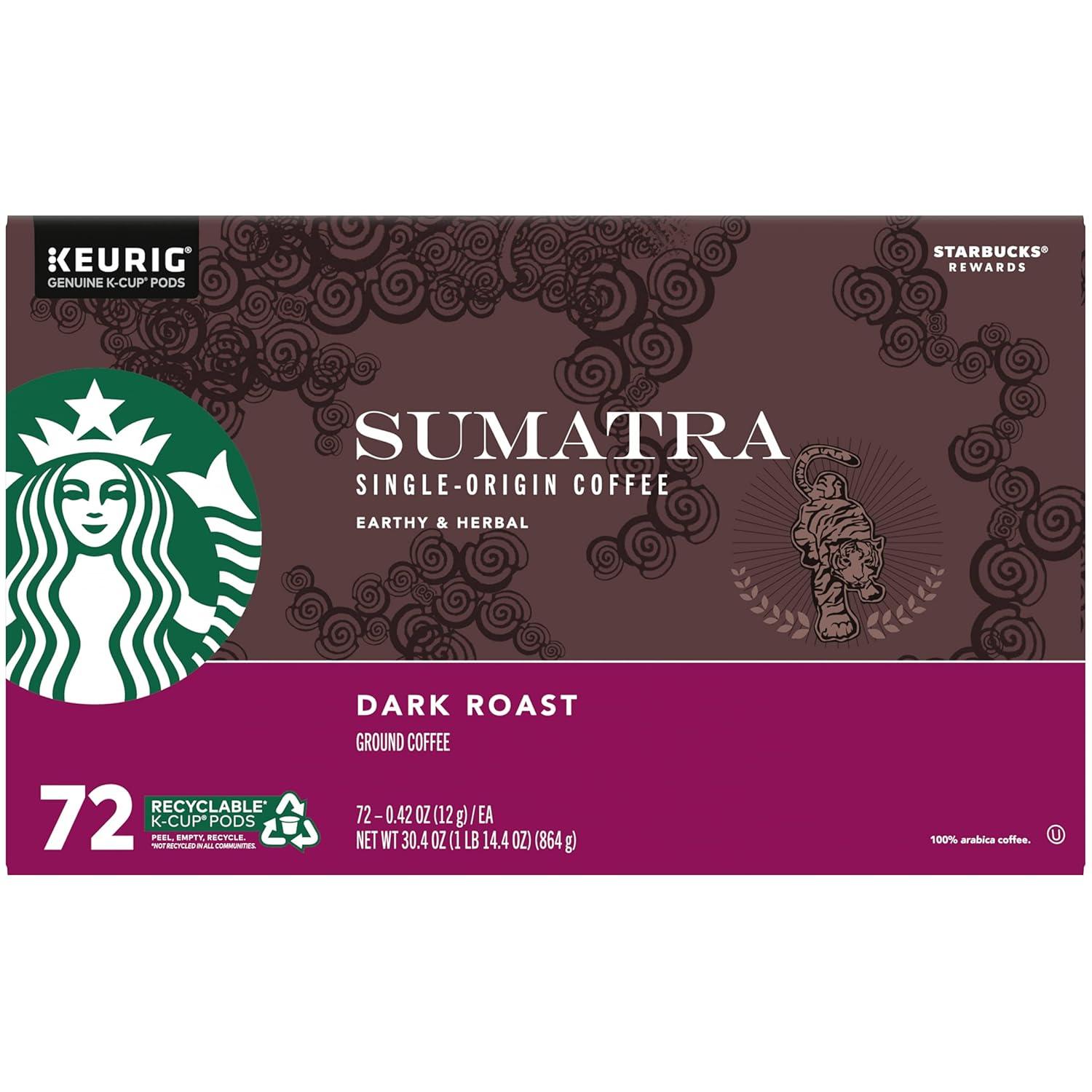imageStarbucks KCup Coffee Pods Flavored Hot Cocoa Classic Hot Cocoa 60 Keurig PodsSumatra