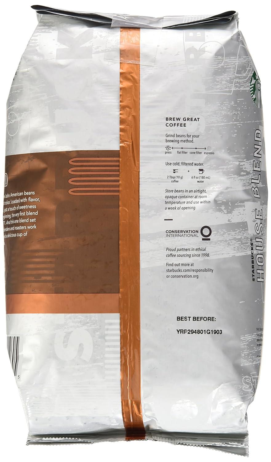 imageStarbucks Whole Coffee Beans Medium Roast Hot or Iced Coffee Pike Place Roast Six 12 oz BagsRich Lively