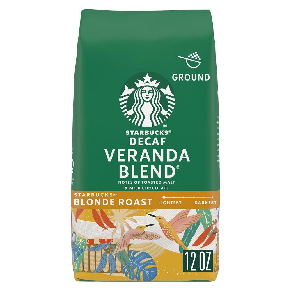 imageStarbucks Ground Coffee Blonde Roast Hot or Iced Coffee Decaf Veranda Blend Six 12 oz Bags12 Ounce Pack of 1