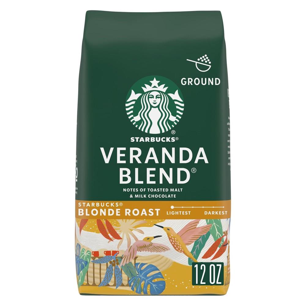 imageStarbucks Ground Coffee Blonde Roast Hot or Iced Coffee Veranda Blend Six 12 oz BagsVeranda Blend