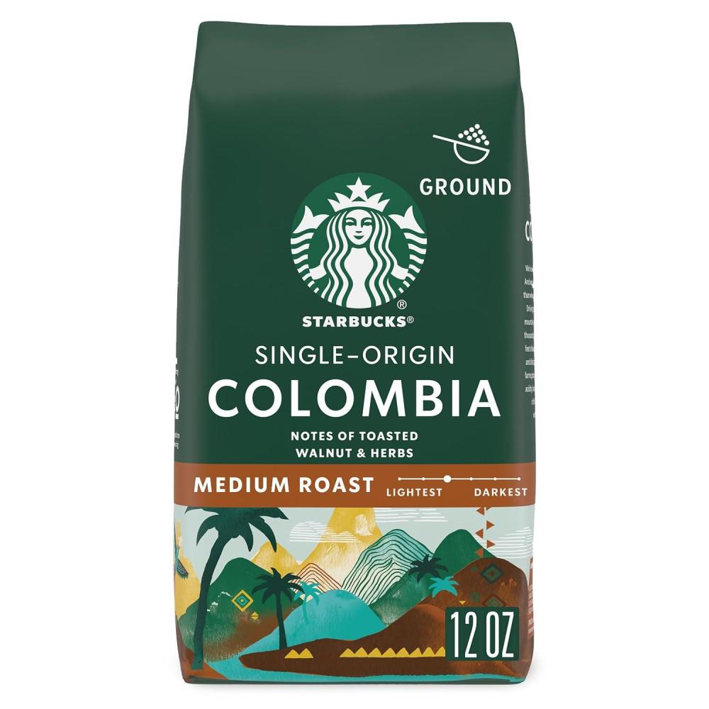 imageStarbucks Ground Coffee Medium Roast Hot or Iced Coffee Variety Pack Three 12 oz BagsColombia