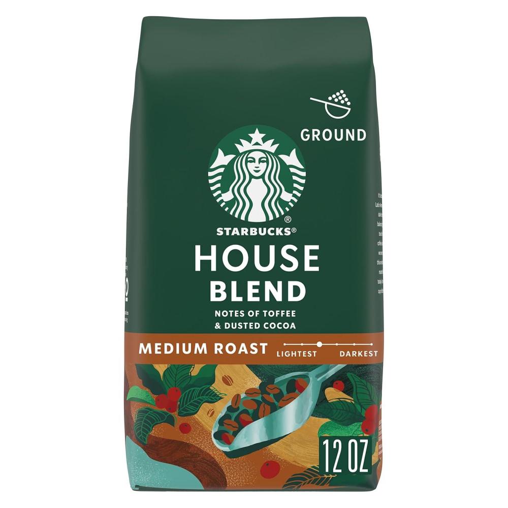 imageStarbucks Ground Coffee Medium Roast Hot or Iced Coffee Variety Pack Three 12 oz BagsNotes of Toffee and Dusted Cocoa