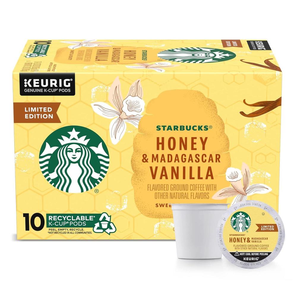 imageStarbucks KCup Coffee Pods Flavored Hot Cocoa Classic Hot Cocoa 60 Keurig PodsHoney and Madagascar Vanilla